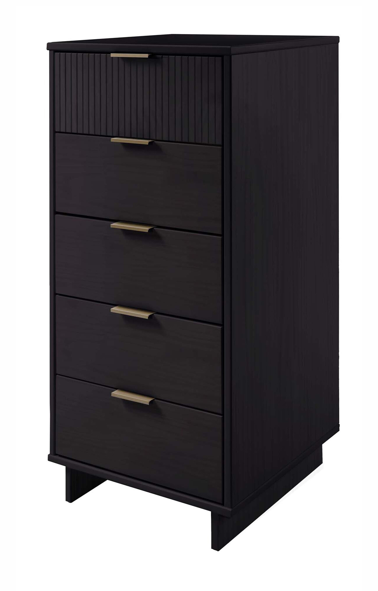 Manhattan Comfort Granville W23.62" Tall Wood Dresser, Black