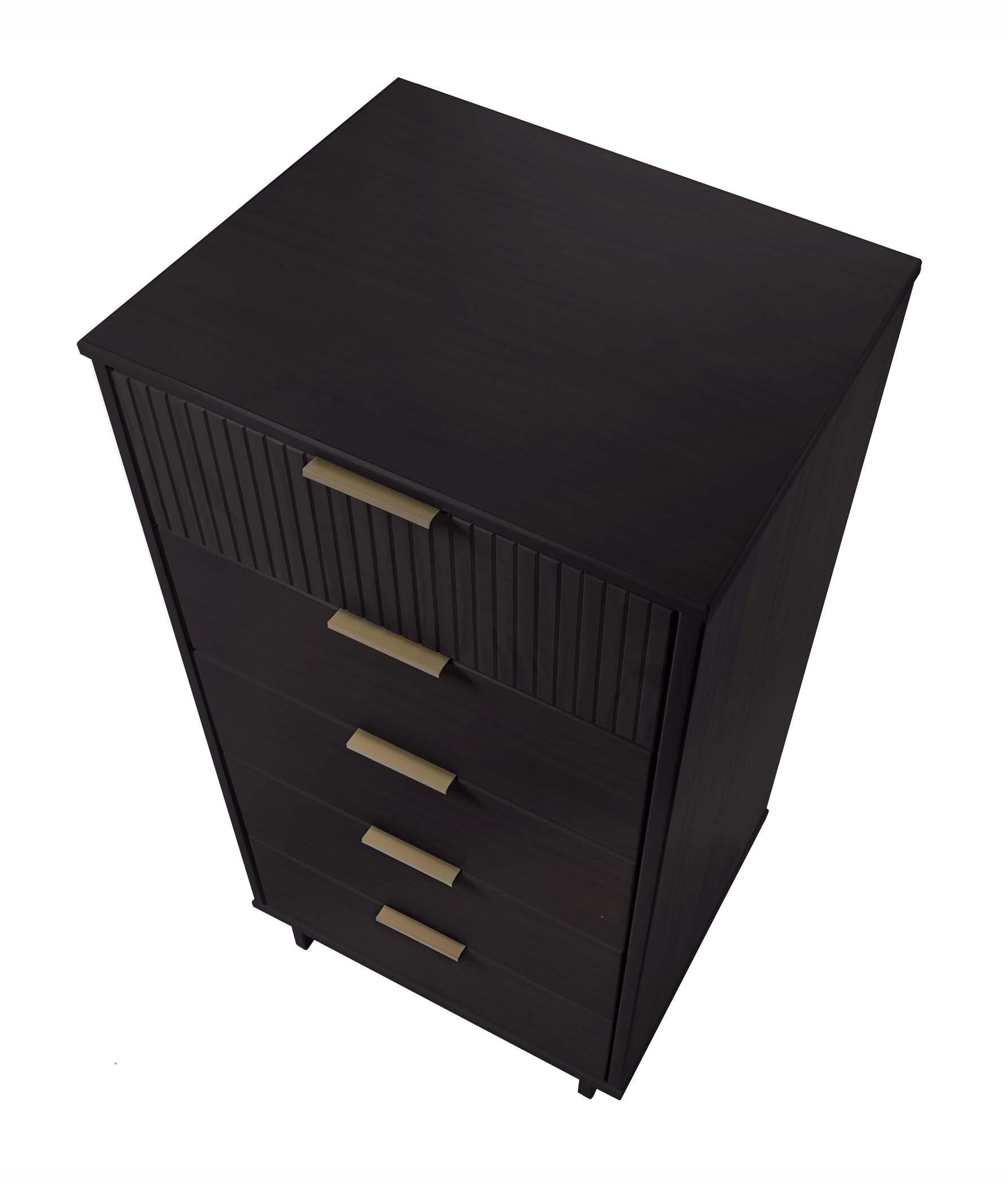 Granville W23.62-inch Tall Narrow Wood Dresser w/5 Full Extension Drawers