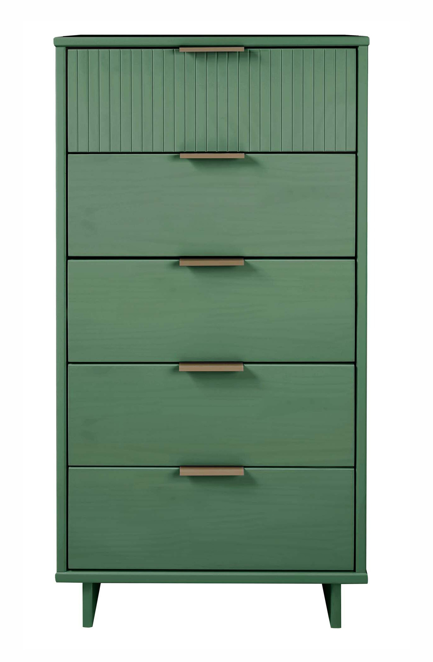 Granville W23.62-inch Tall Narrow Wood Dresser w/5 Full Extension Drawers