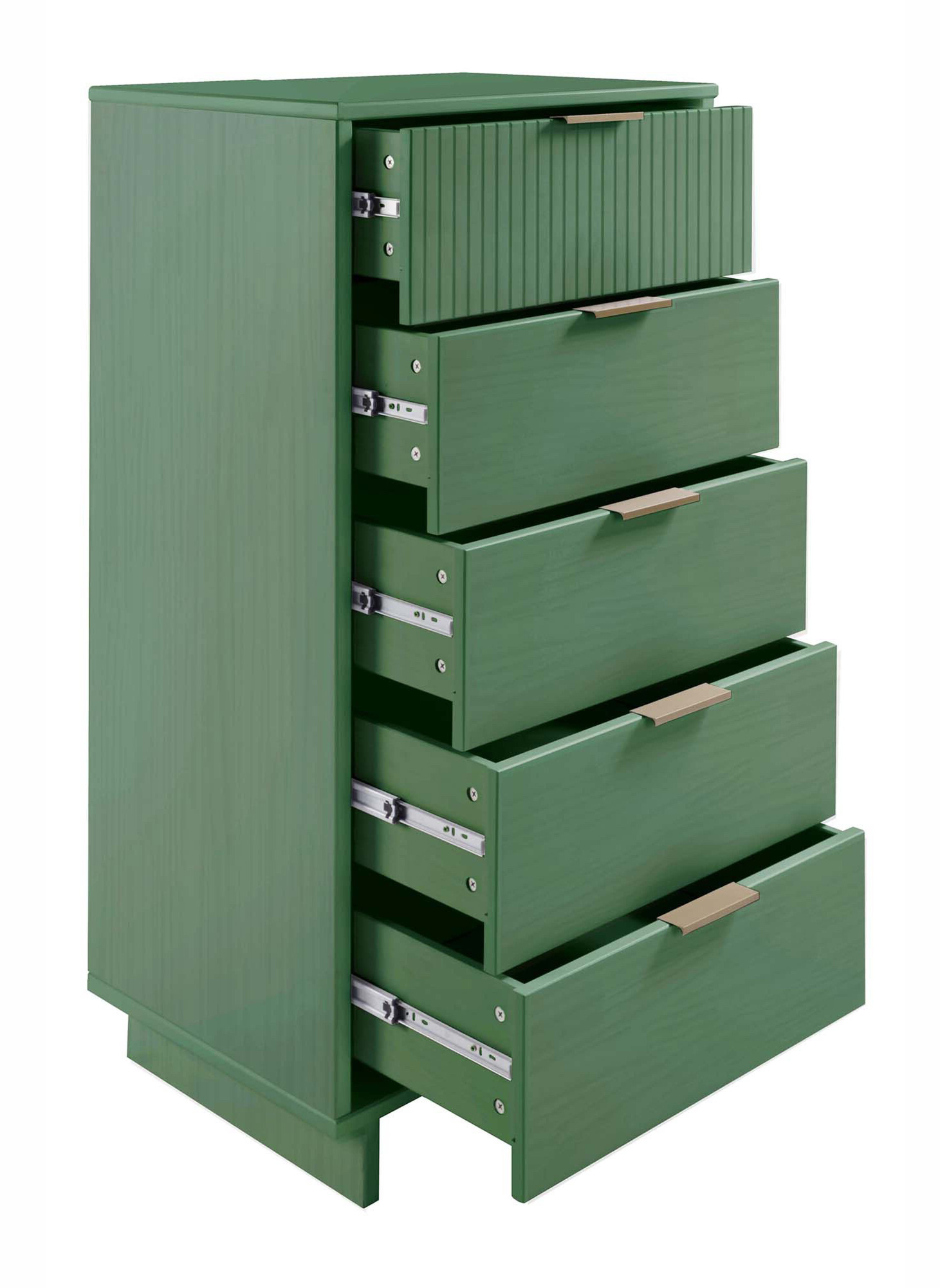 Granville W23.62-inch Tall Narrow Wood Dresser w/5 Full Extension Drawers