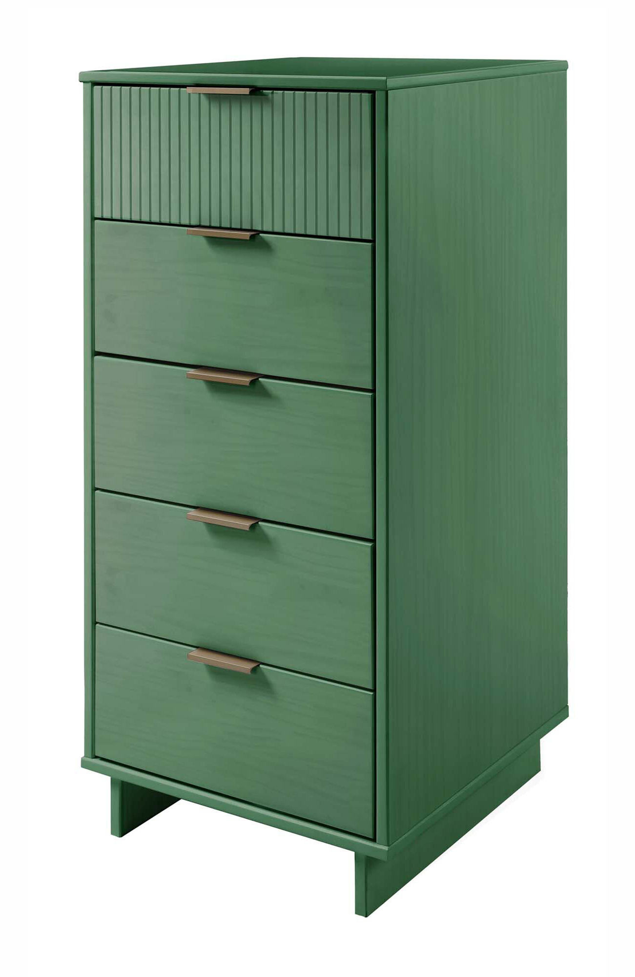 Granville W23.62-inch Tall Narrow Wood Dresser w/5 Full Extension Drawers