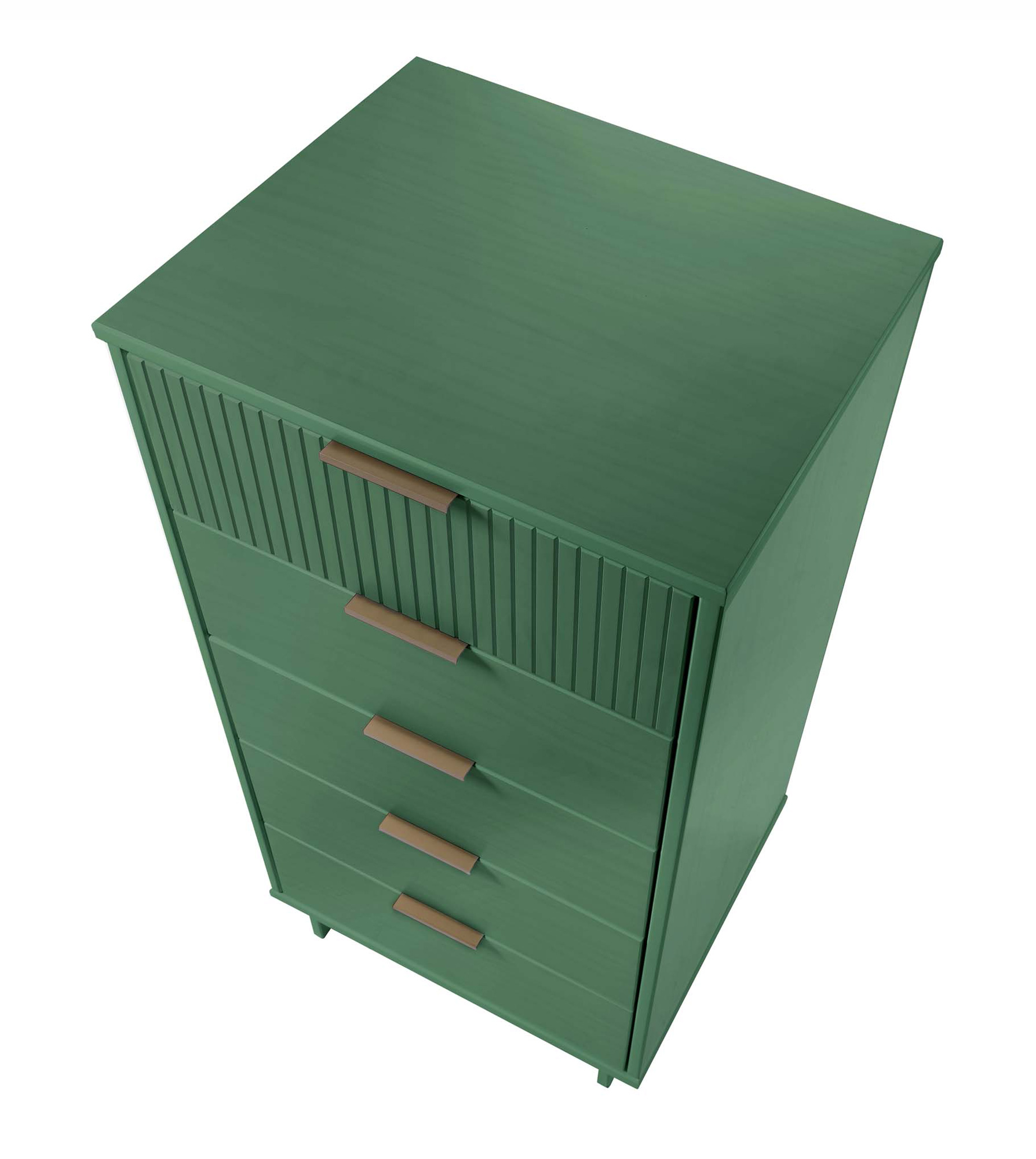 Granville W23.62-inch Tall Narrow Wood Dresser w/5 Full Extension Drawers