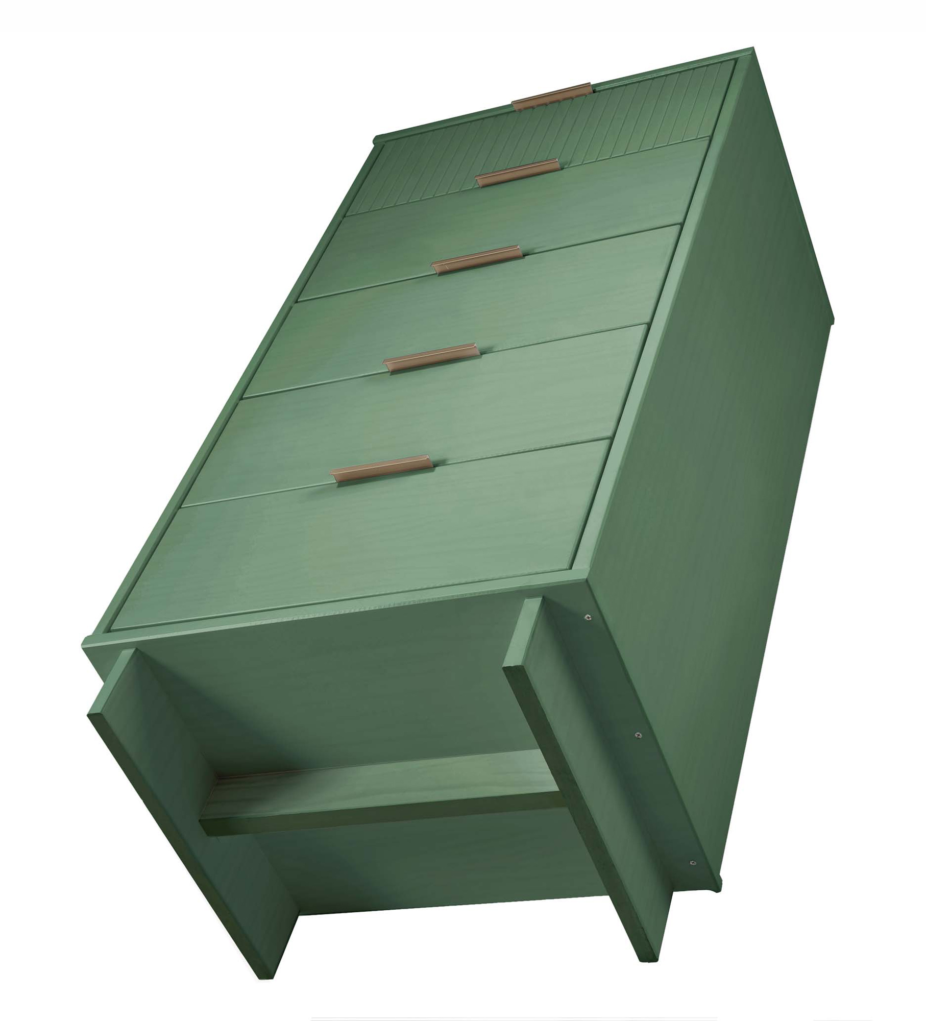 Granville W23.62-inch Tall Narrow Wood Dresser w/5 Full Extension Drawers