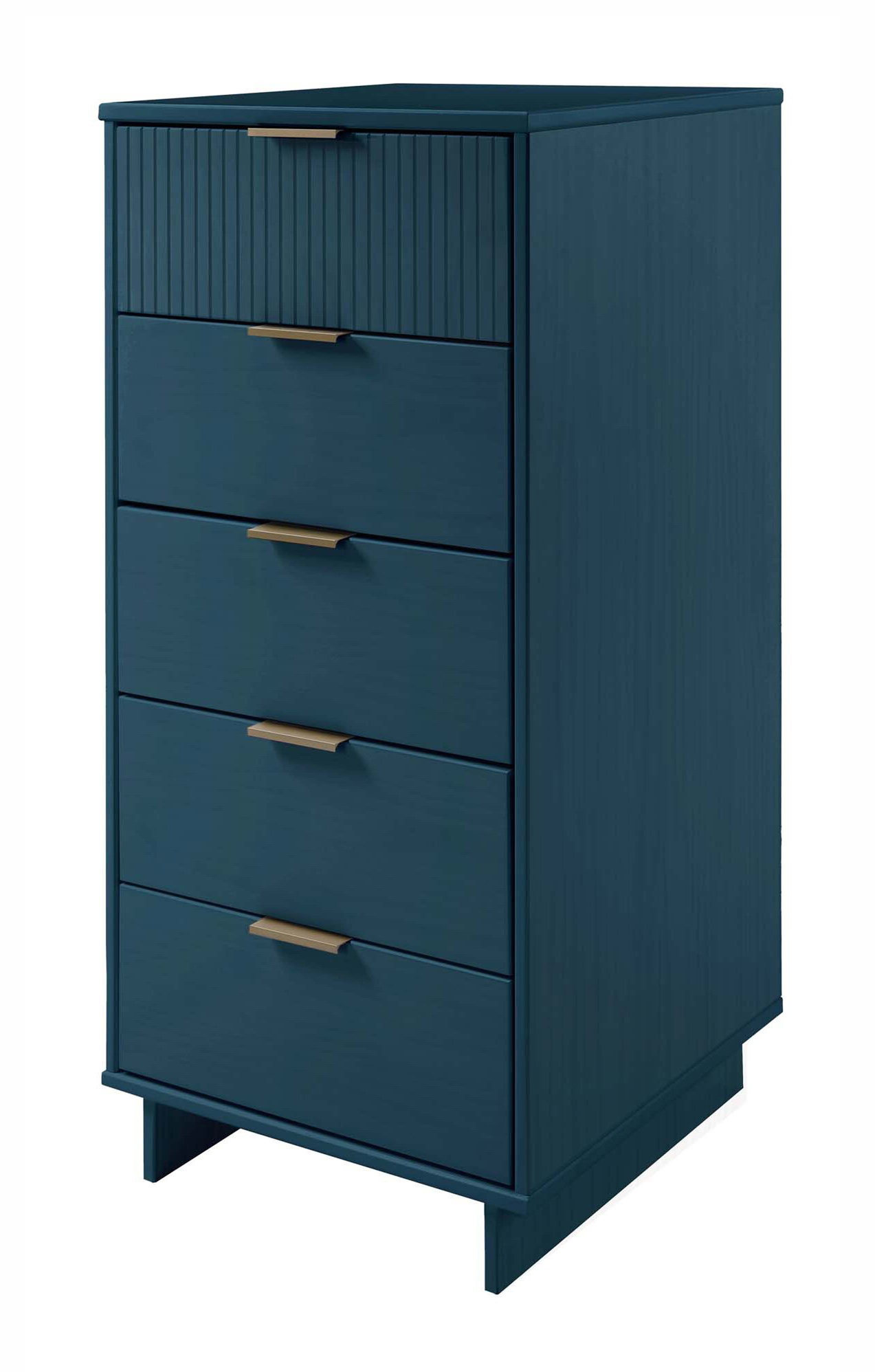 Granville W23.62-inch Tall Narrow Wood Dresser w/5 Full Extension Drawers
