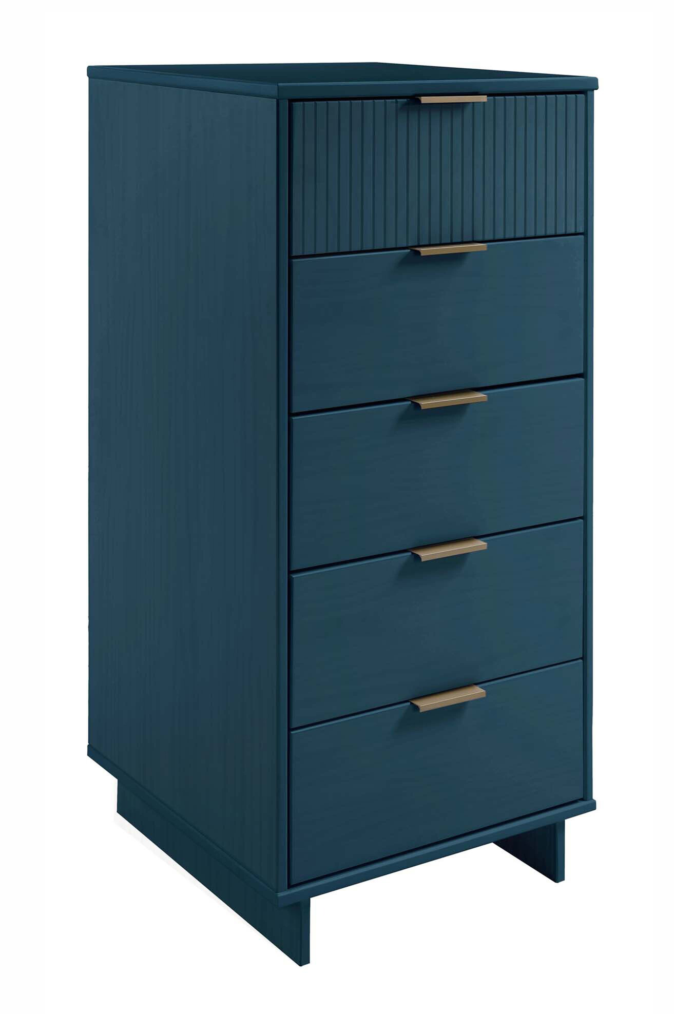 narrow tall dresser Homeroots 18 inch Black Charcoal Manufactured Wood Five Drawer Tall and Narrow Dresser