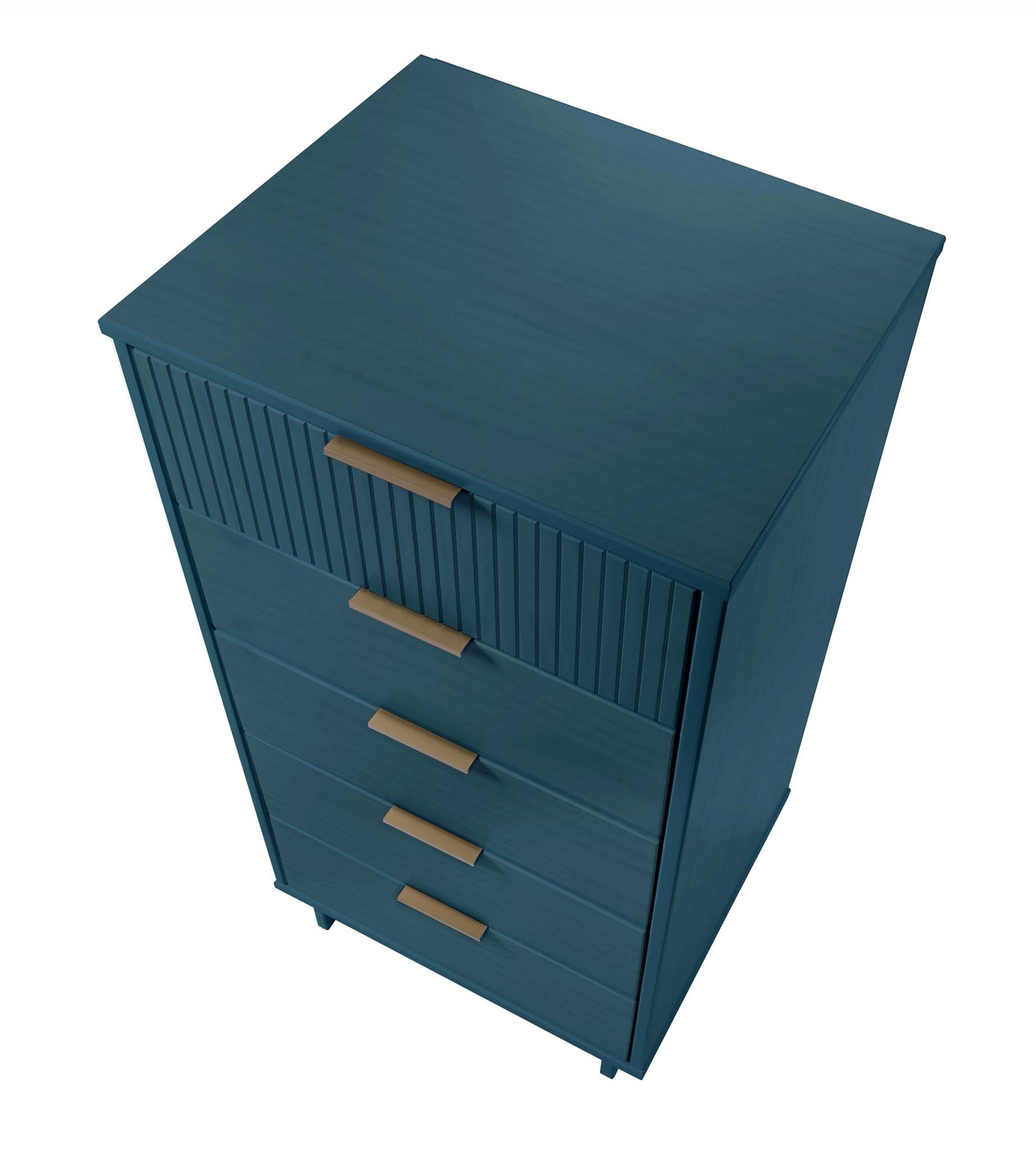 Granville W23.62-inch Tall Narrow Wood Dresser w/5 Full Extension Drawers