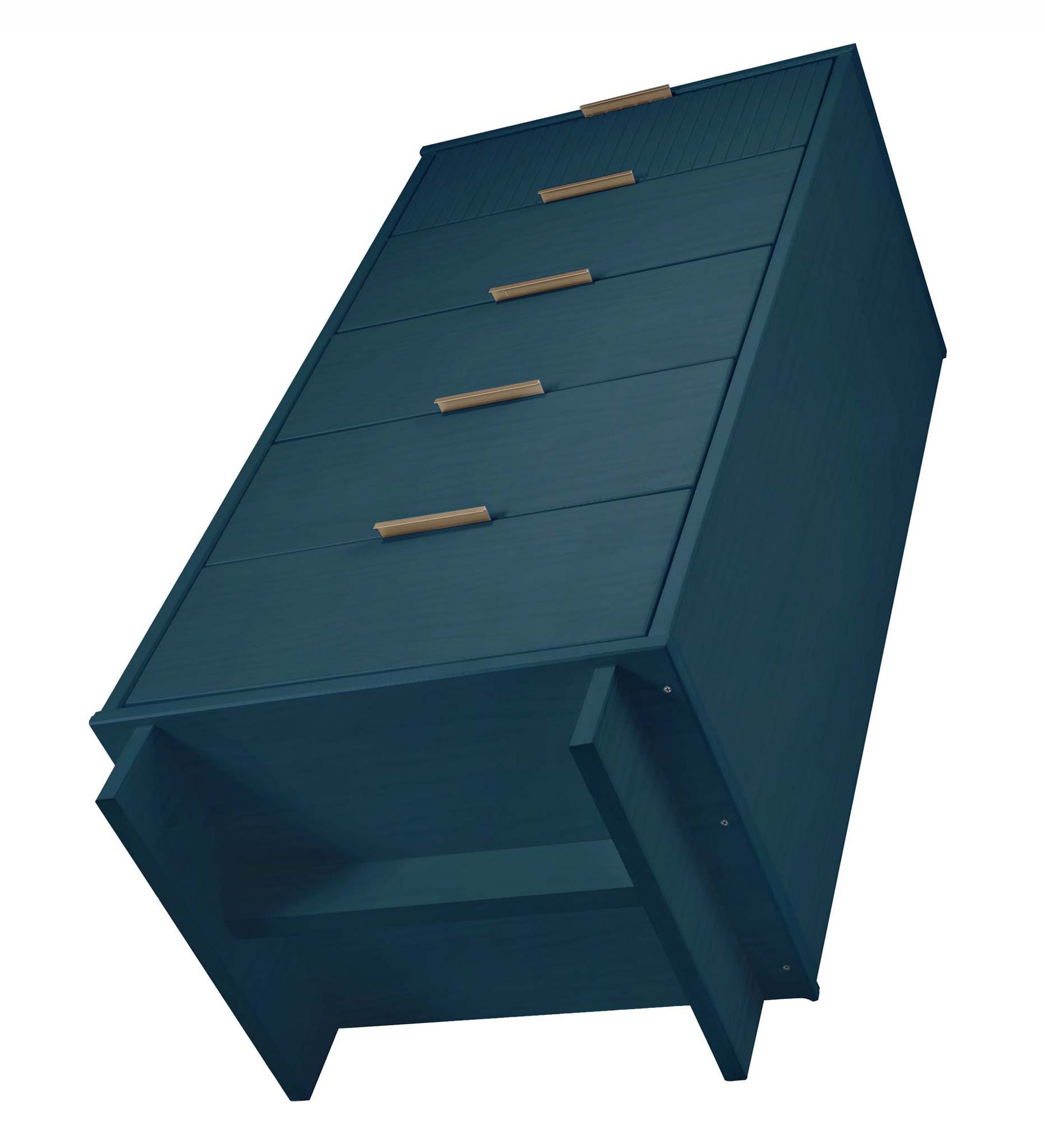 Granville W23.62-inch Tall Narrow Wood Dresser w/5 Full Extension Drawers