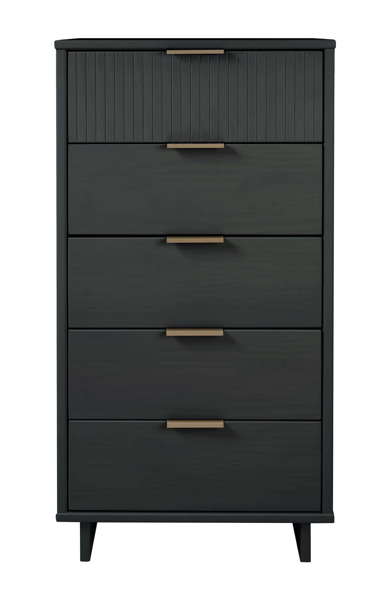 Granville W23.62-inch Tall Narrow Wood Dresser w/5 Full Extension Drawers