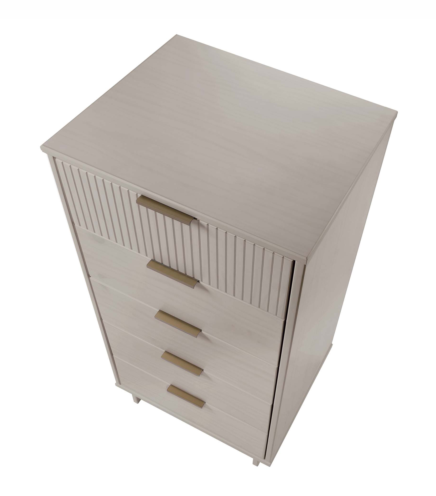 Granville W23.62-inch Tall Narrow Wood Dresser w/5 Full Extension Drawers