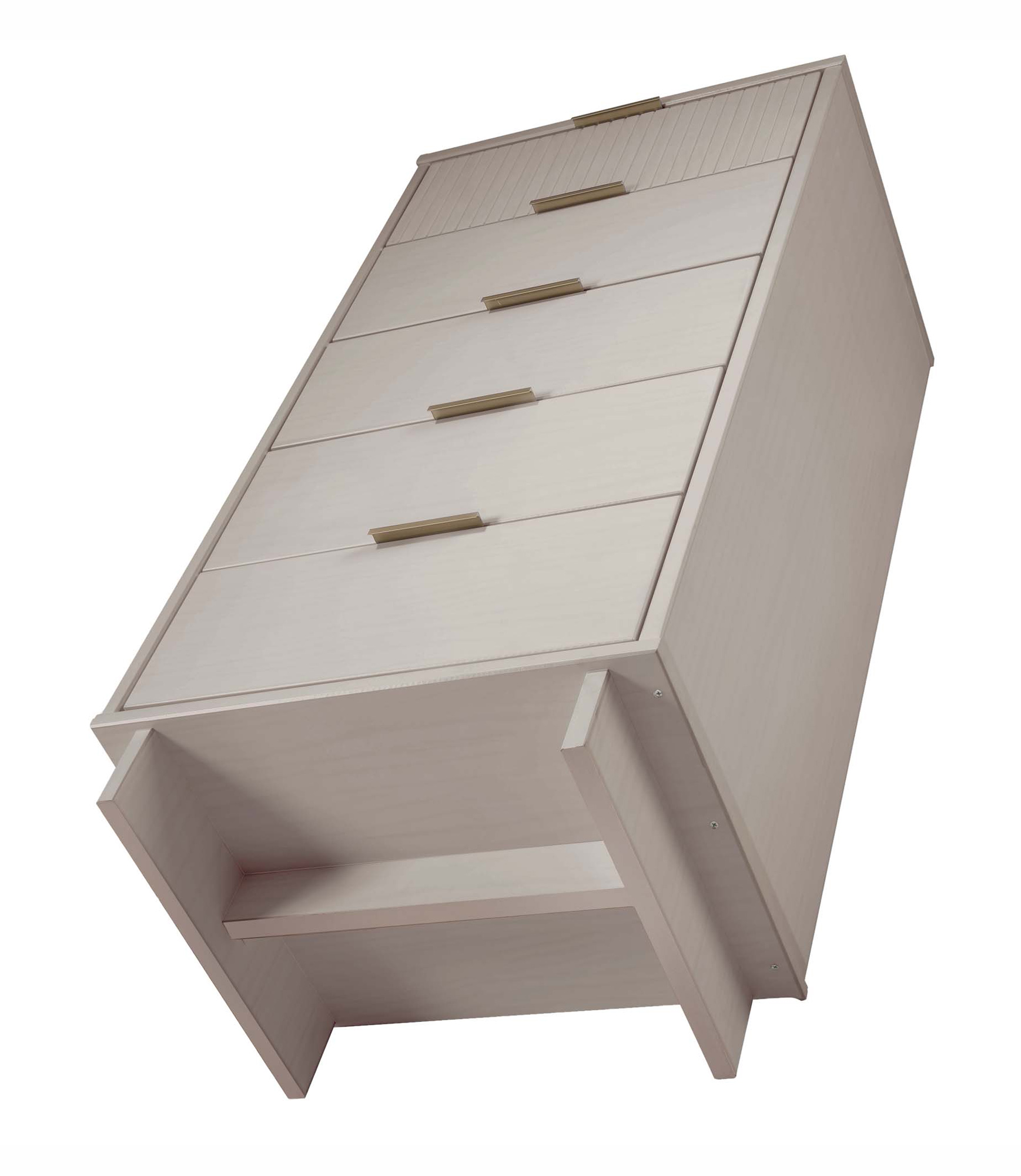 Granville W23.62-inch Tall Narrow Wood Dresser w/5 Full Extension Drawers