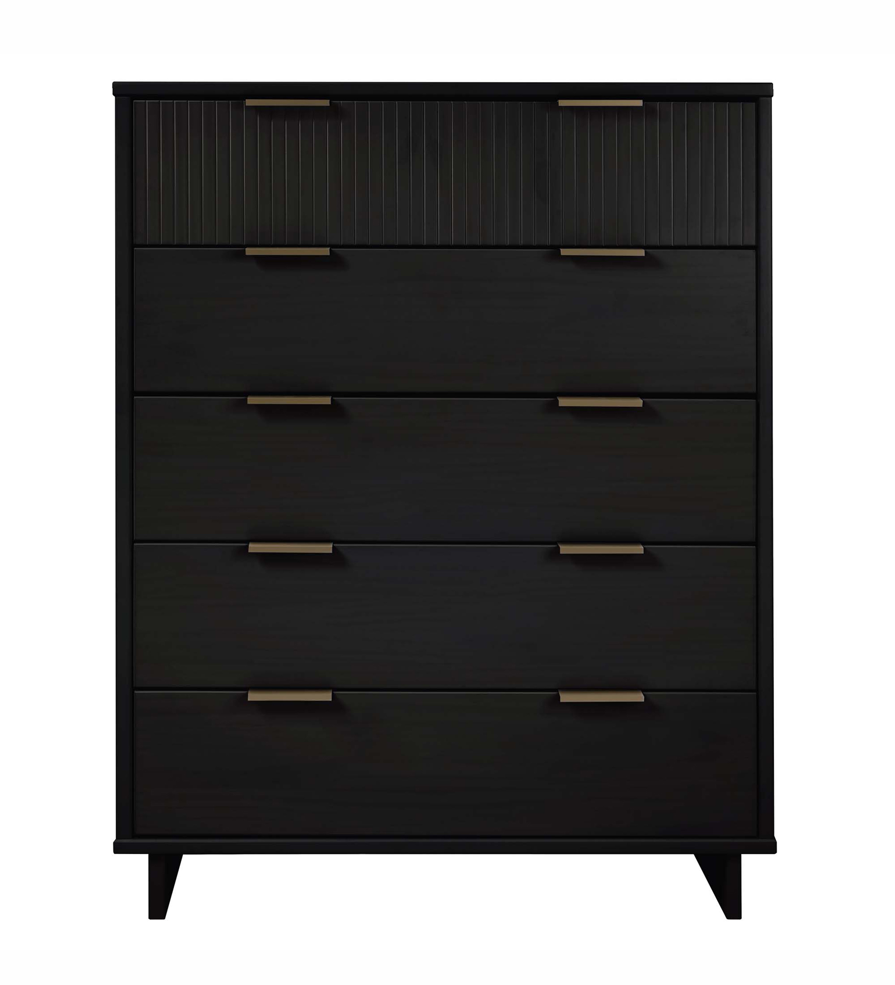 Comfort Granville 45.27" Tall Wood Dresser, Black