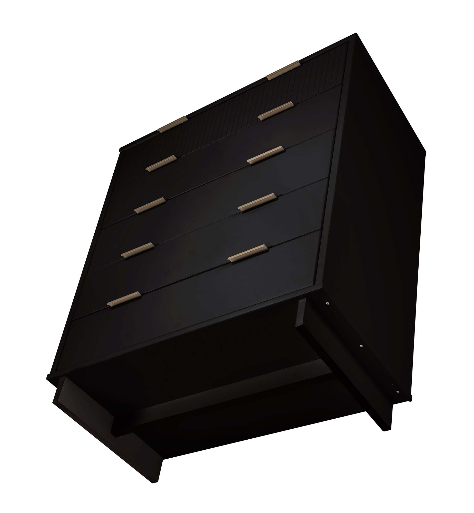 Comfort 45.27" Tall Wood Dresser, Black