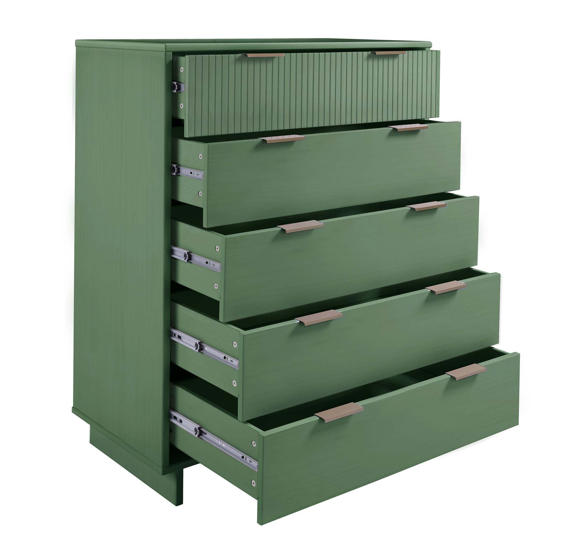 Granville 45.27-inch Tall Wood Dresser w/5 Full Extension Drawers