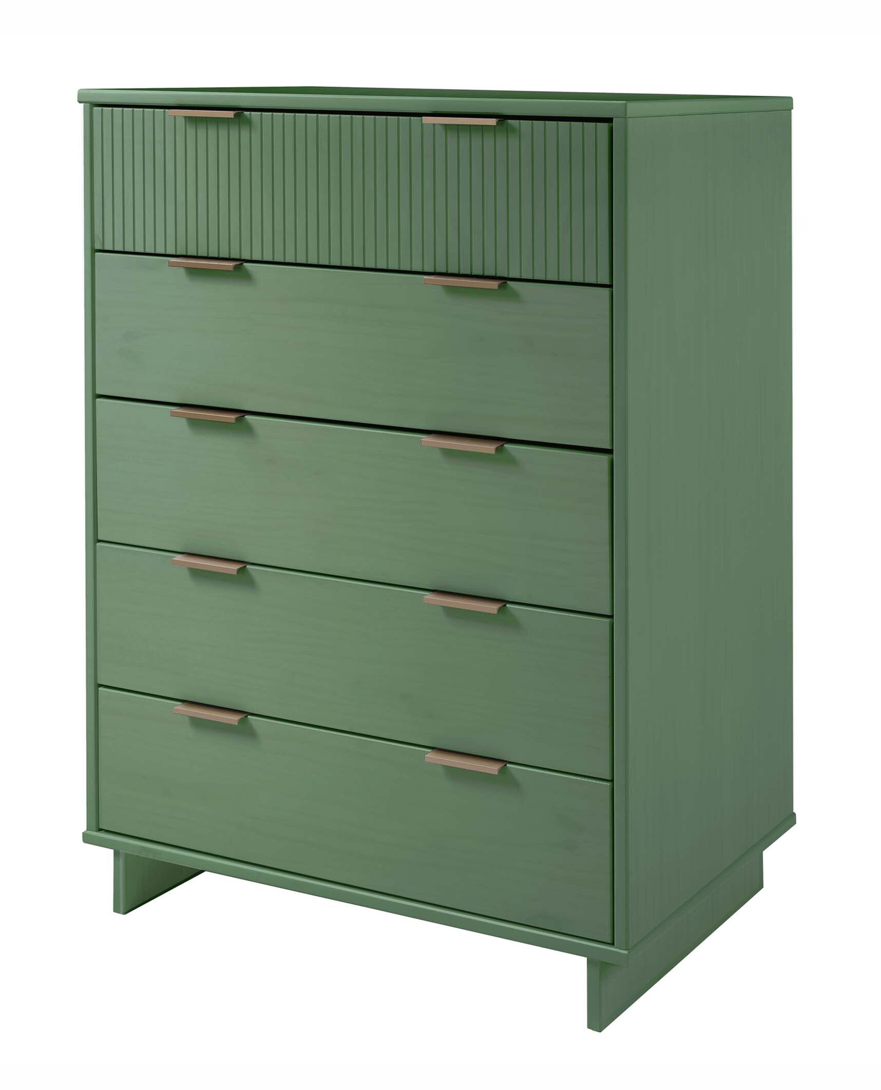 Granville 45.27-inch Tall Wood Dresser w/5 Full Extension Drawers