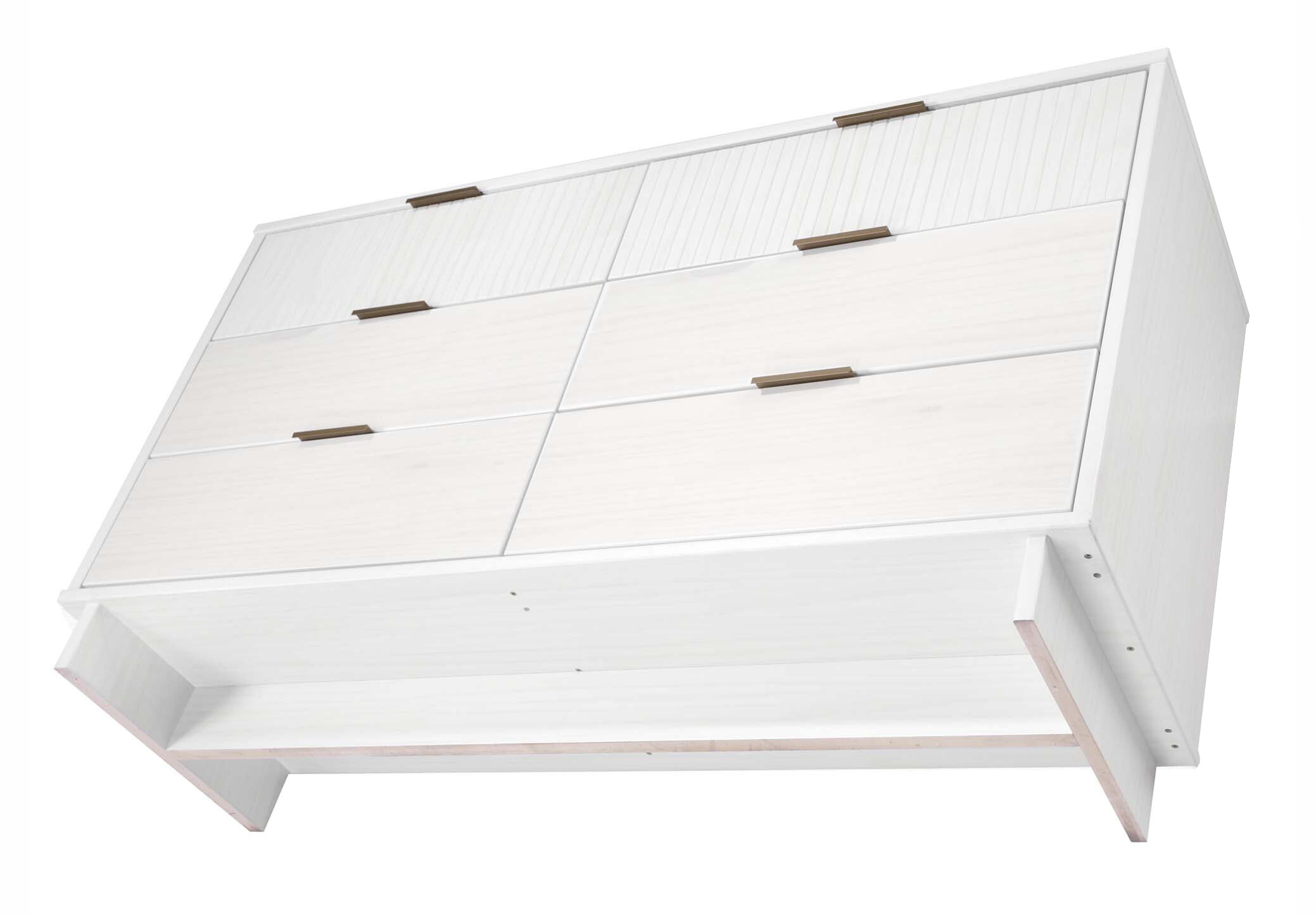 Granville 55.07-inch Wide Wood Double Dresser w/6 Full Extension Drawers