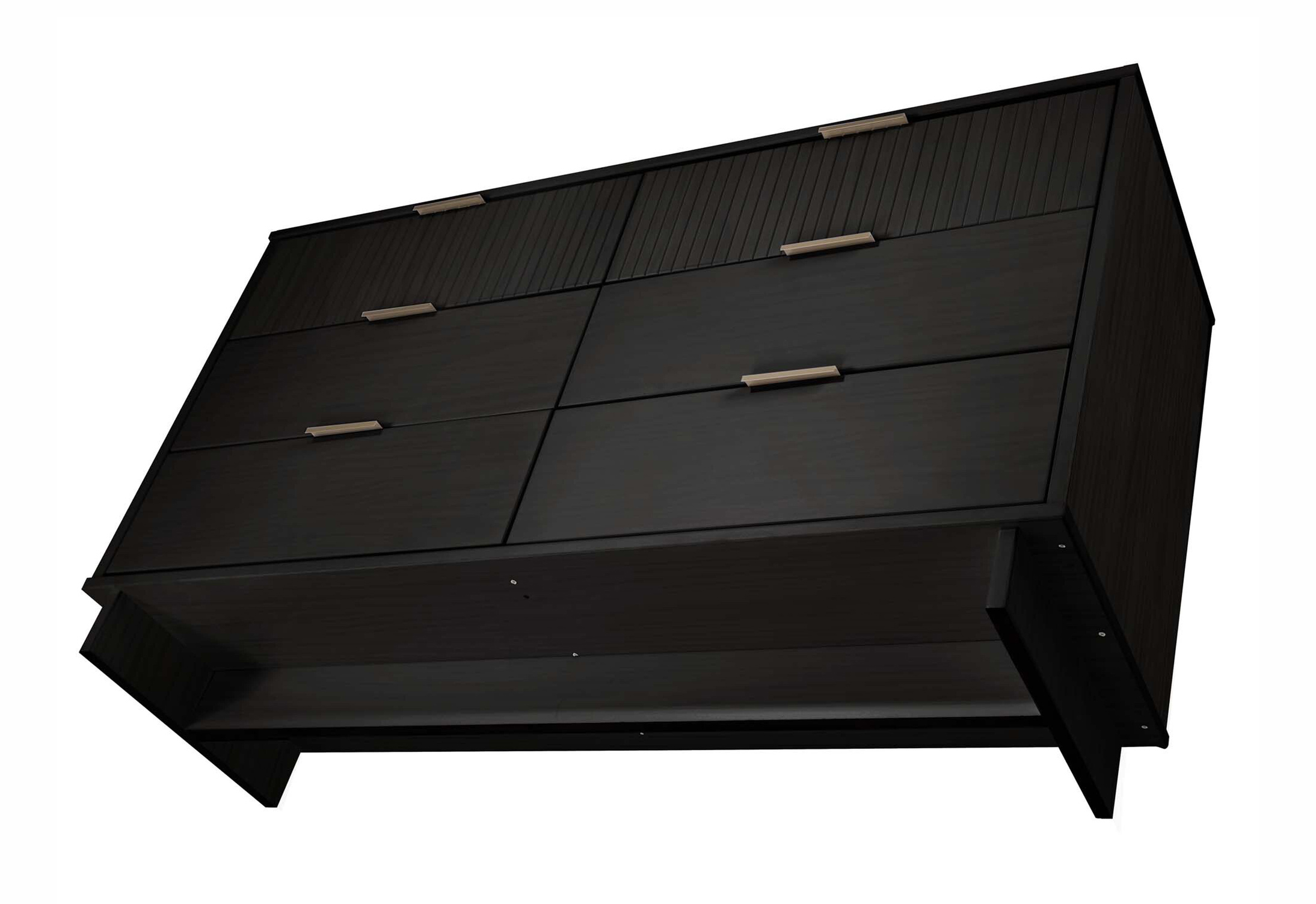 Granville 55.07-inch Wide Wood Double Dresser w/6 Full Extension Drawers