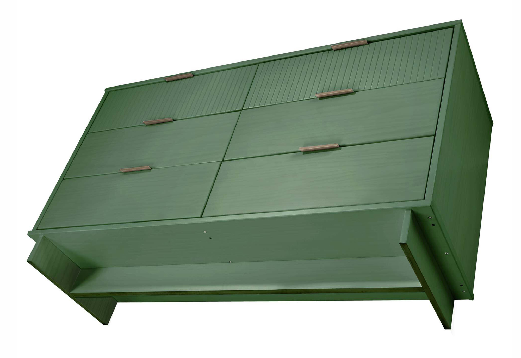 Granville 55.07-inch Wide Wood Double Dresser w/6 Full Extension Drawers