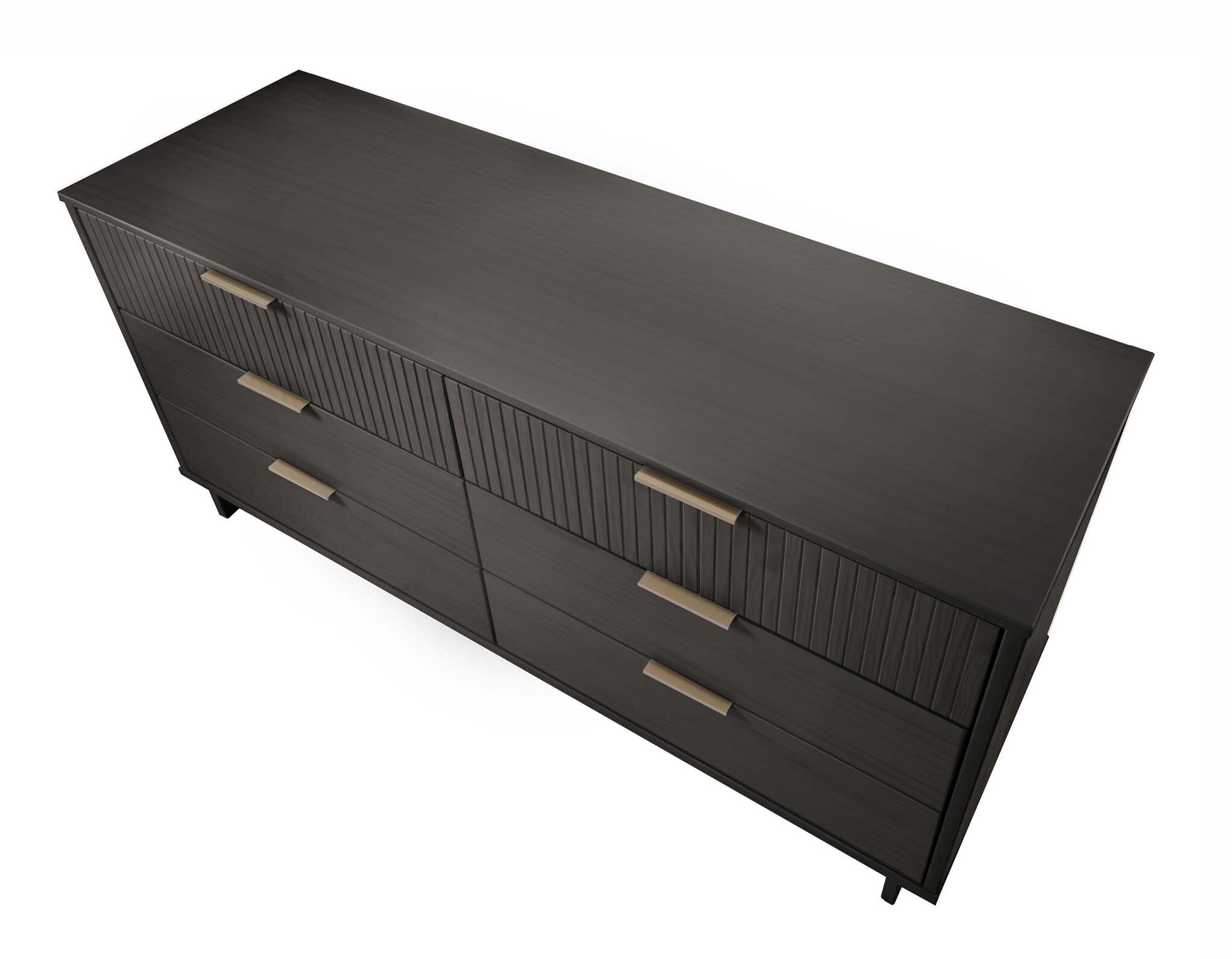 Granville 55.07-inch Wide Wood Double Dresser w/6 Full Extension Drawers