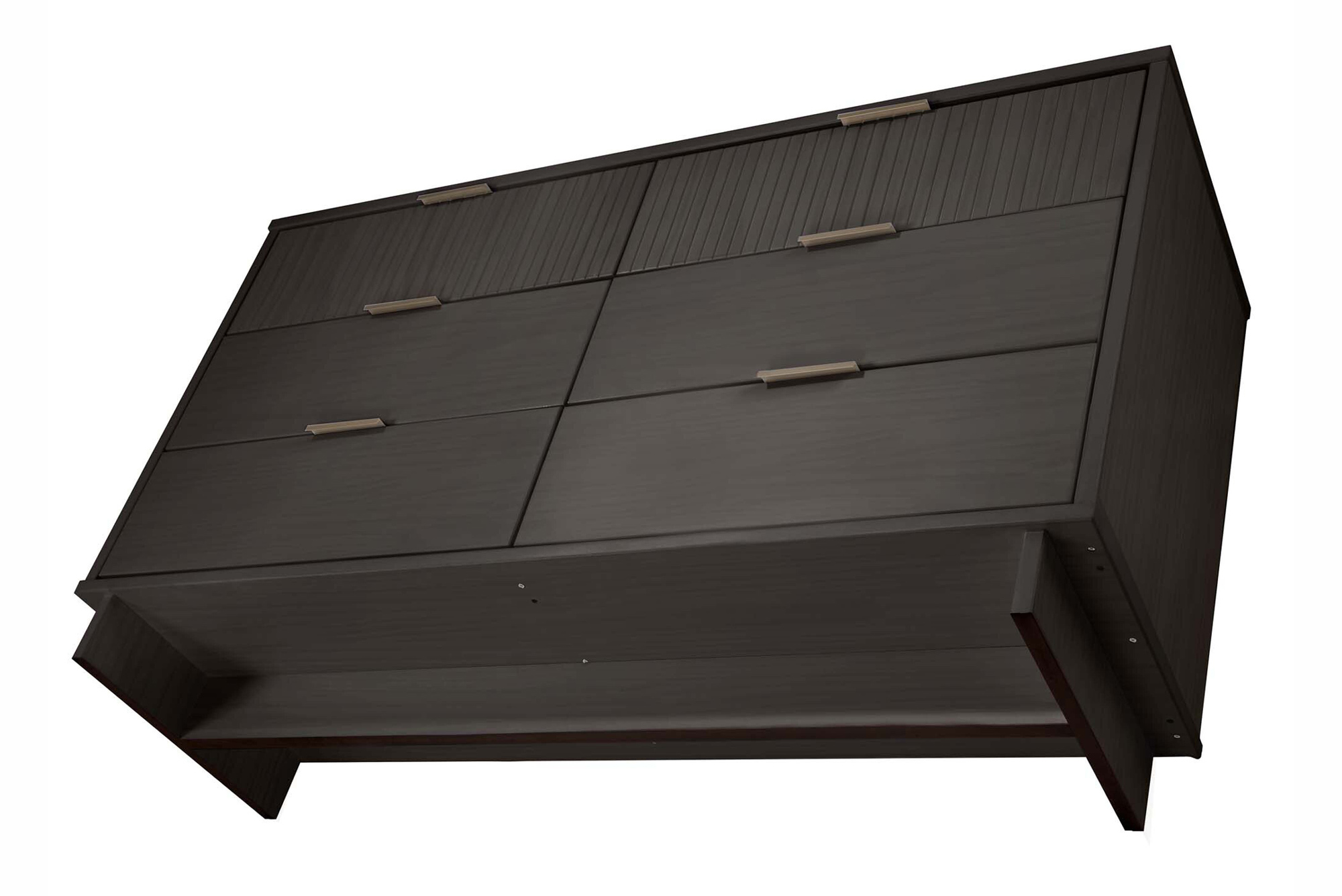Granville 55.07-inch Wide Wood Double Dresser w/6 Full Extension Drawers