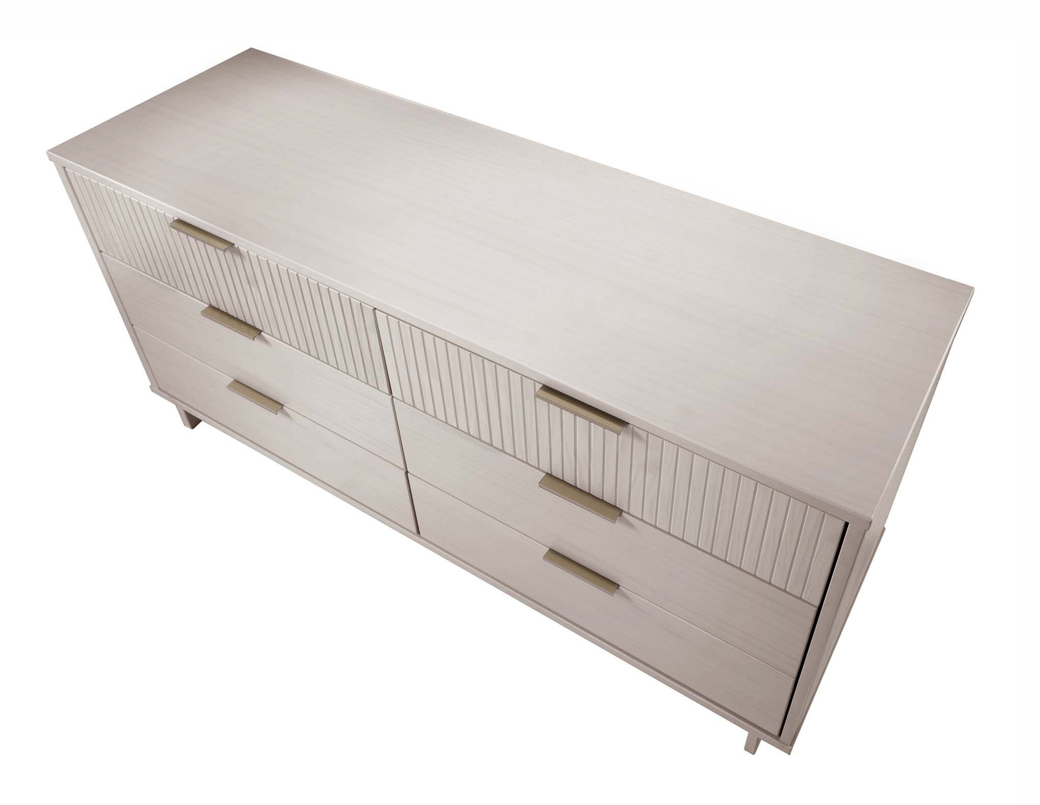 Granville 55.07-inch Wide Wood Double Dresser w/6 Full Extension Drawers