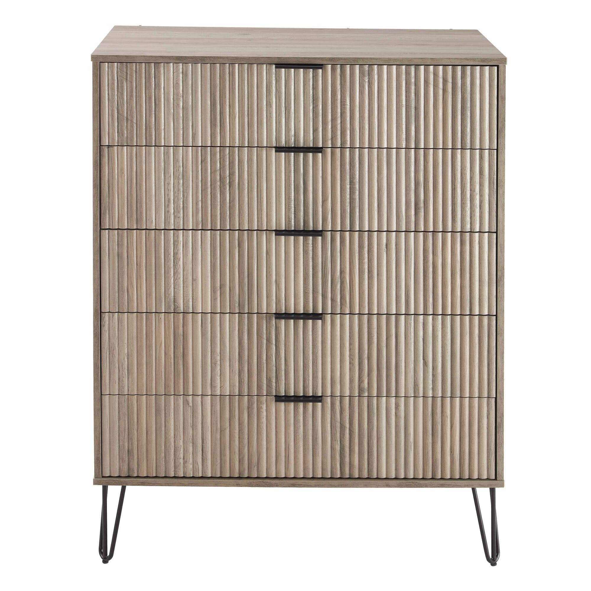 DUMBO 5-Drawer Tall MDF Dresser