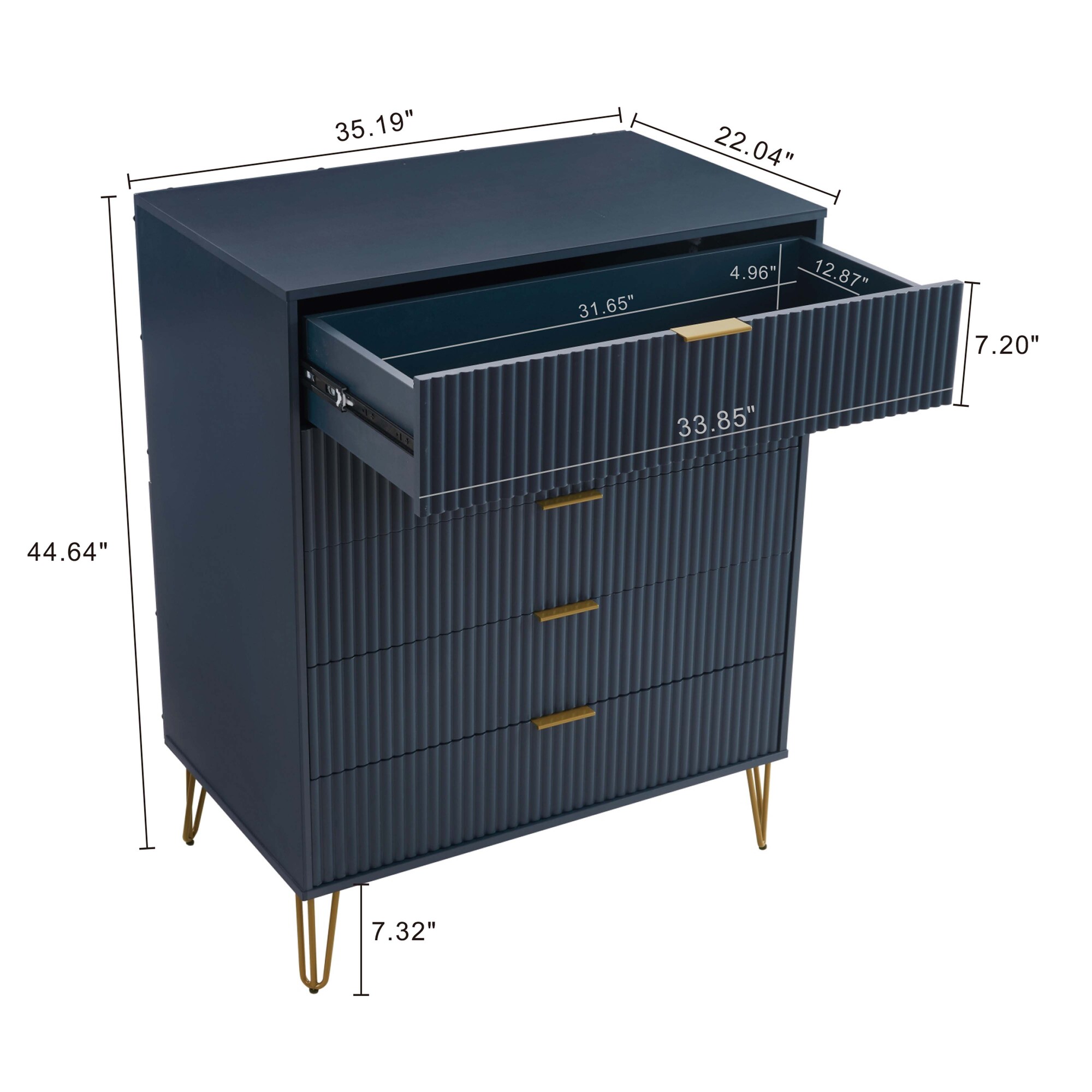 DUMBO 5-Drawer Tall MDF Dresser