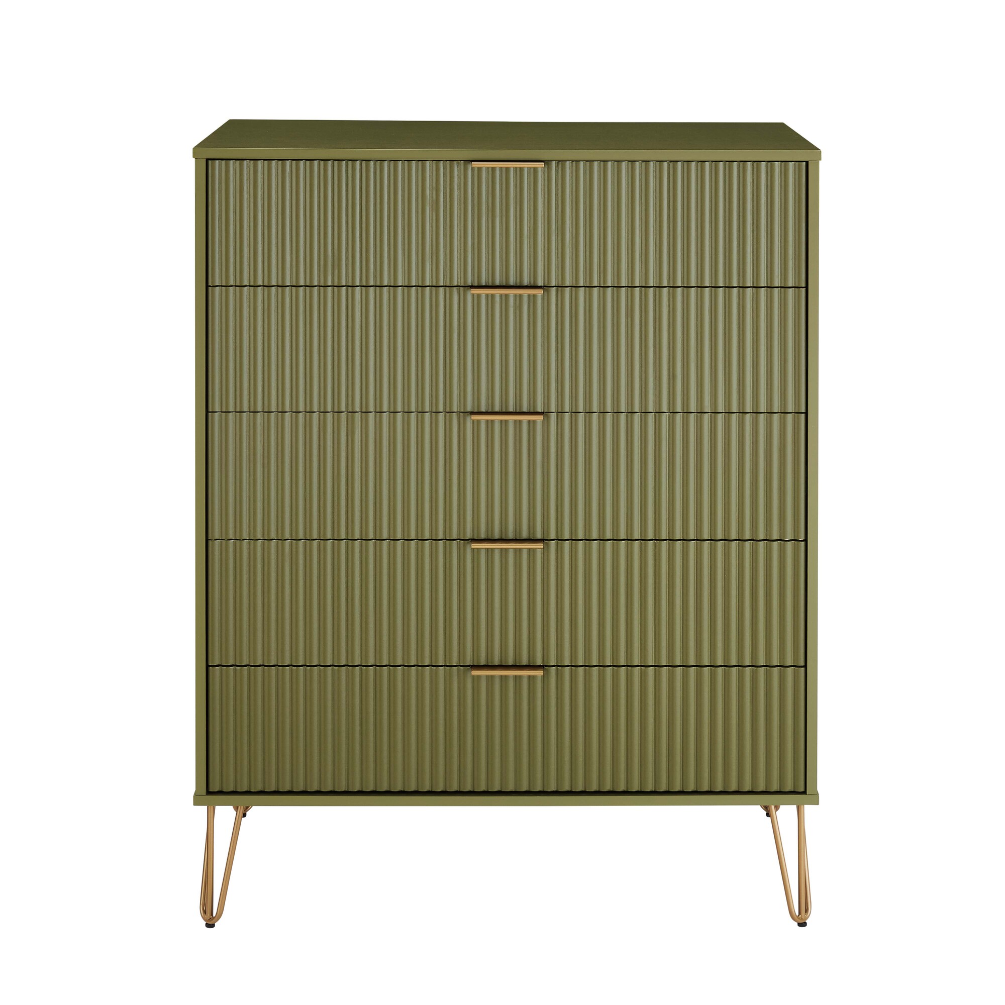 DUMBO 5-Drawer Tall MDF Dresser