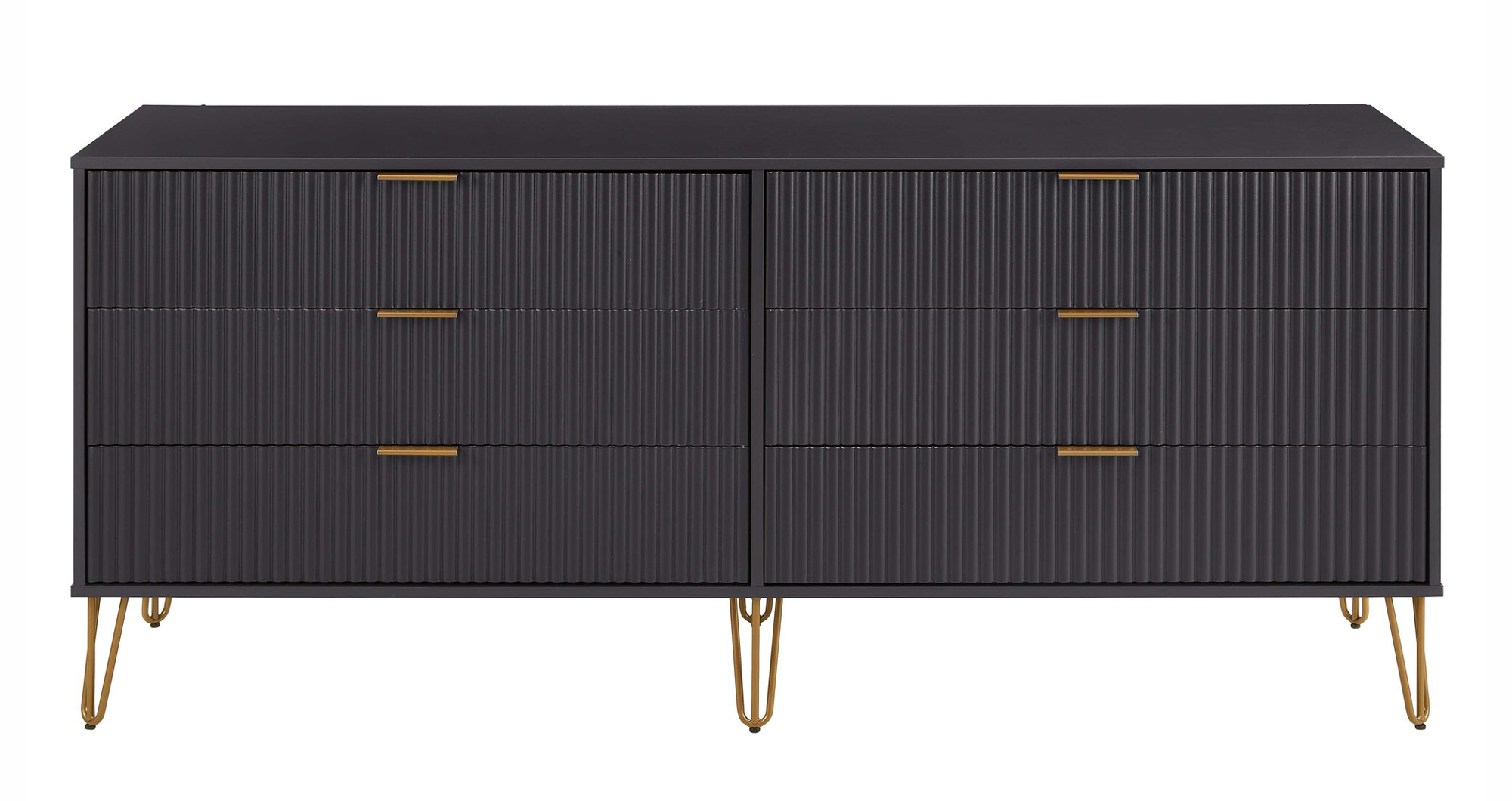 DUMBO 6-Drawer Low MDF Double Dresser