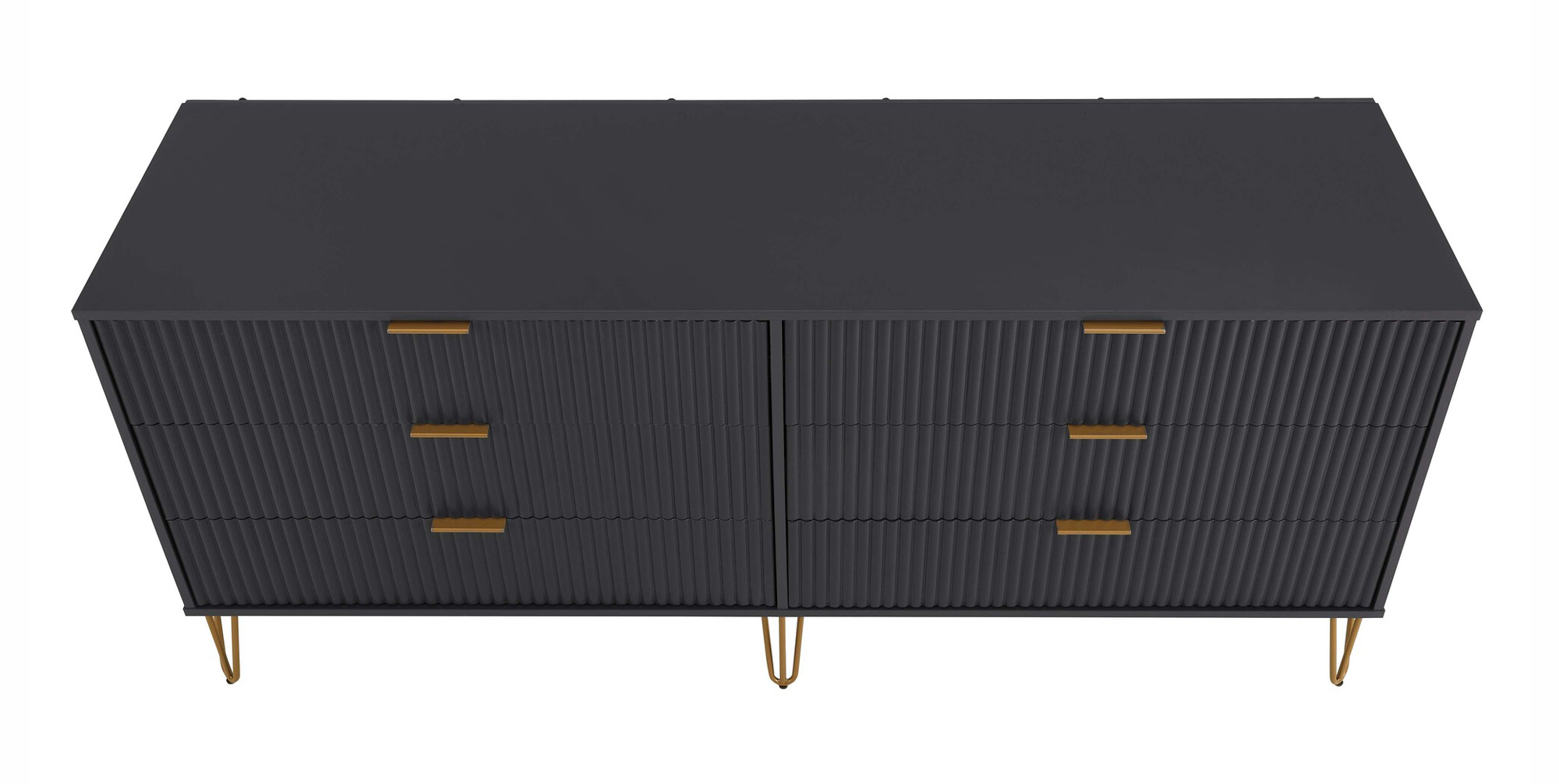 DUMBO 6-Drawer Low MDF Double Dresser