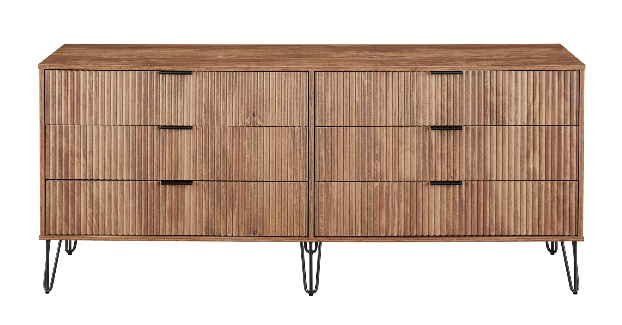 DUMBO 6-Drawer Low MDF Double Dresser