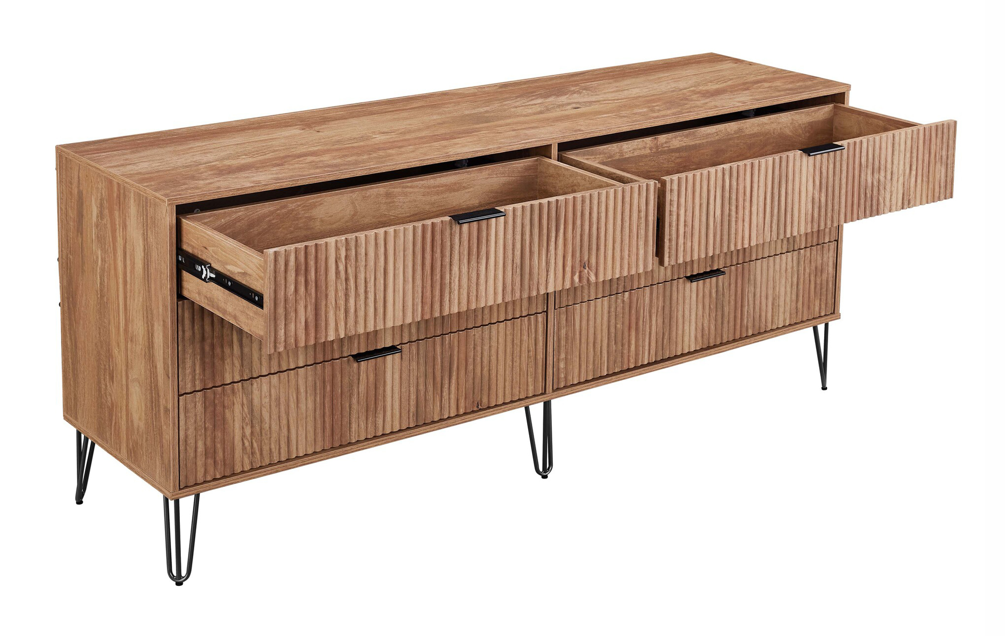 DUMBO 6-Drawer Low MDF Double Dresser