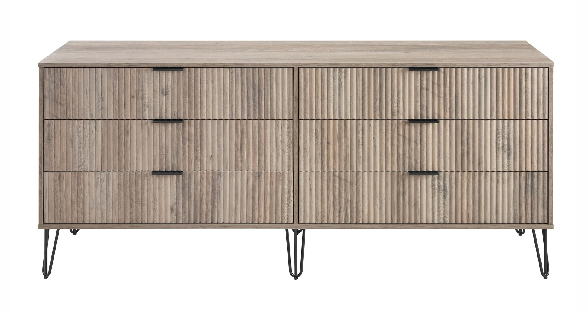 DUMBO 6-Drawer Low MDF Double Dresser