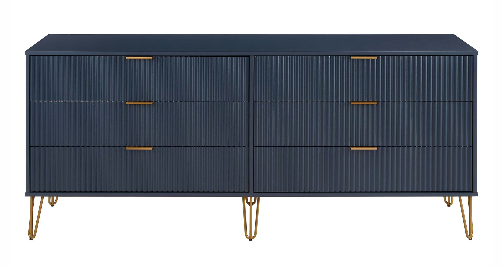DUMBO 6-Drawer Low MDF Double Dresser
