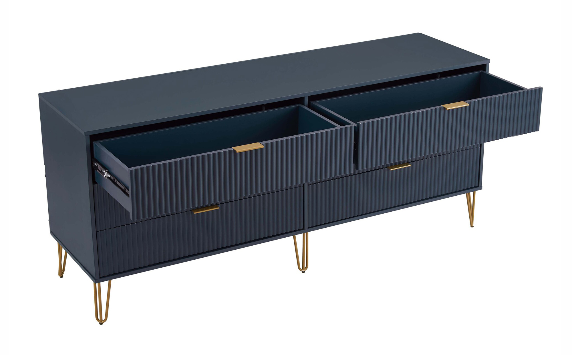 DUMBO 6-Drawer Low MDF Double Dresser