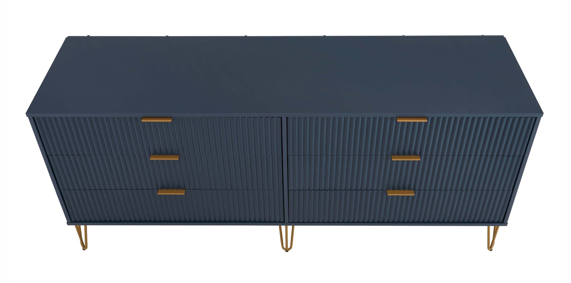DUMBO 6-Drawer Low MDF Double Dresser