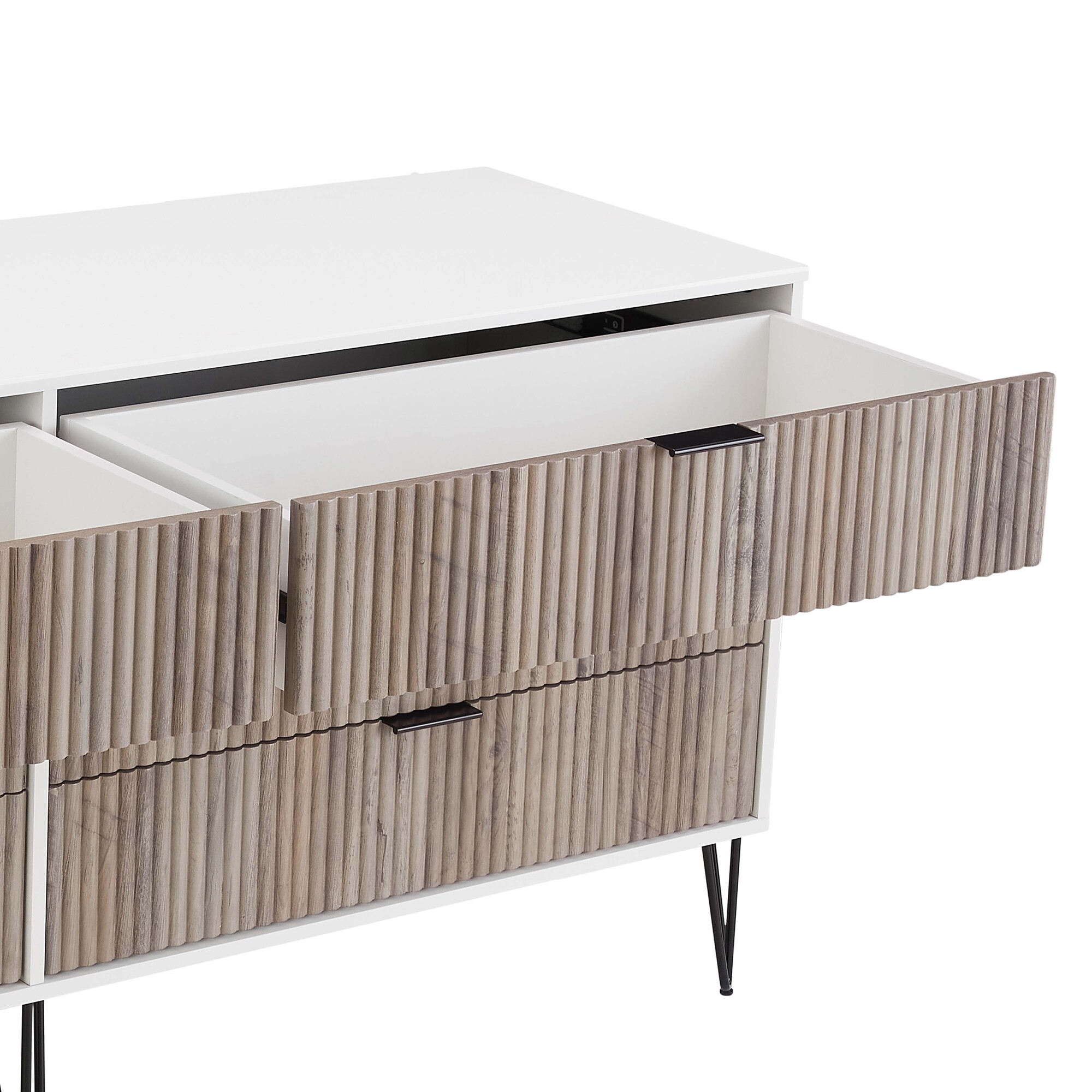 DUMBO 6-Drawer Low MDF Double Dresser