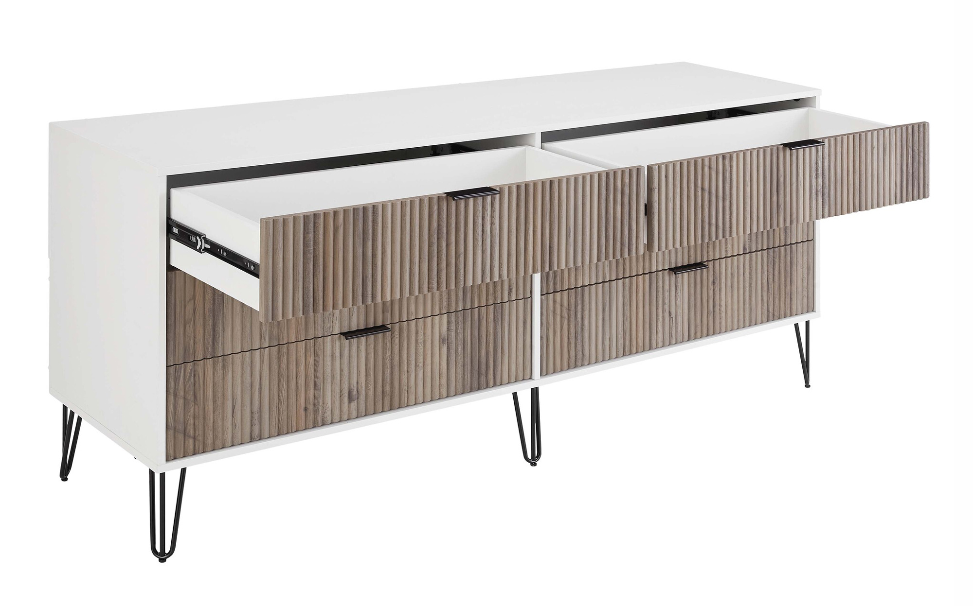 DUMBO 6-Drawer Low MDF Double Dresser