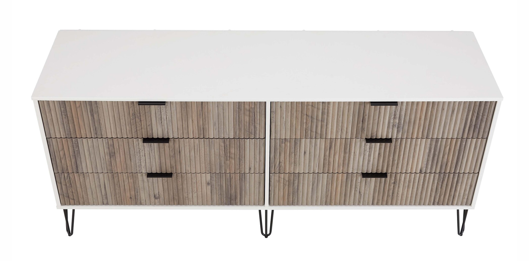 DUMBO 6-Drawer Low MDF Double Dresser