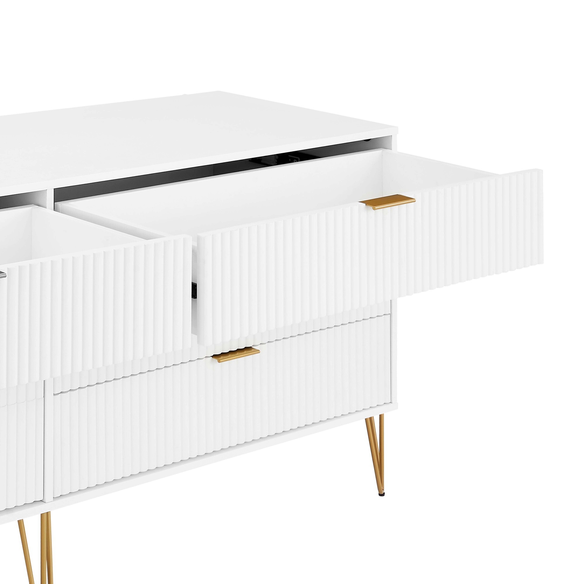 DUMBO 6-Drawer Low MDF Double Dresser