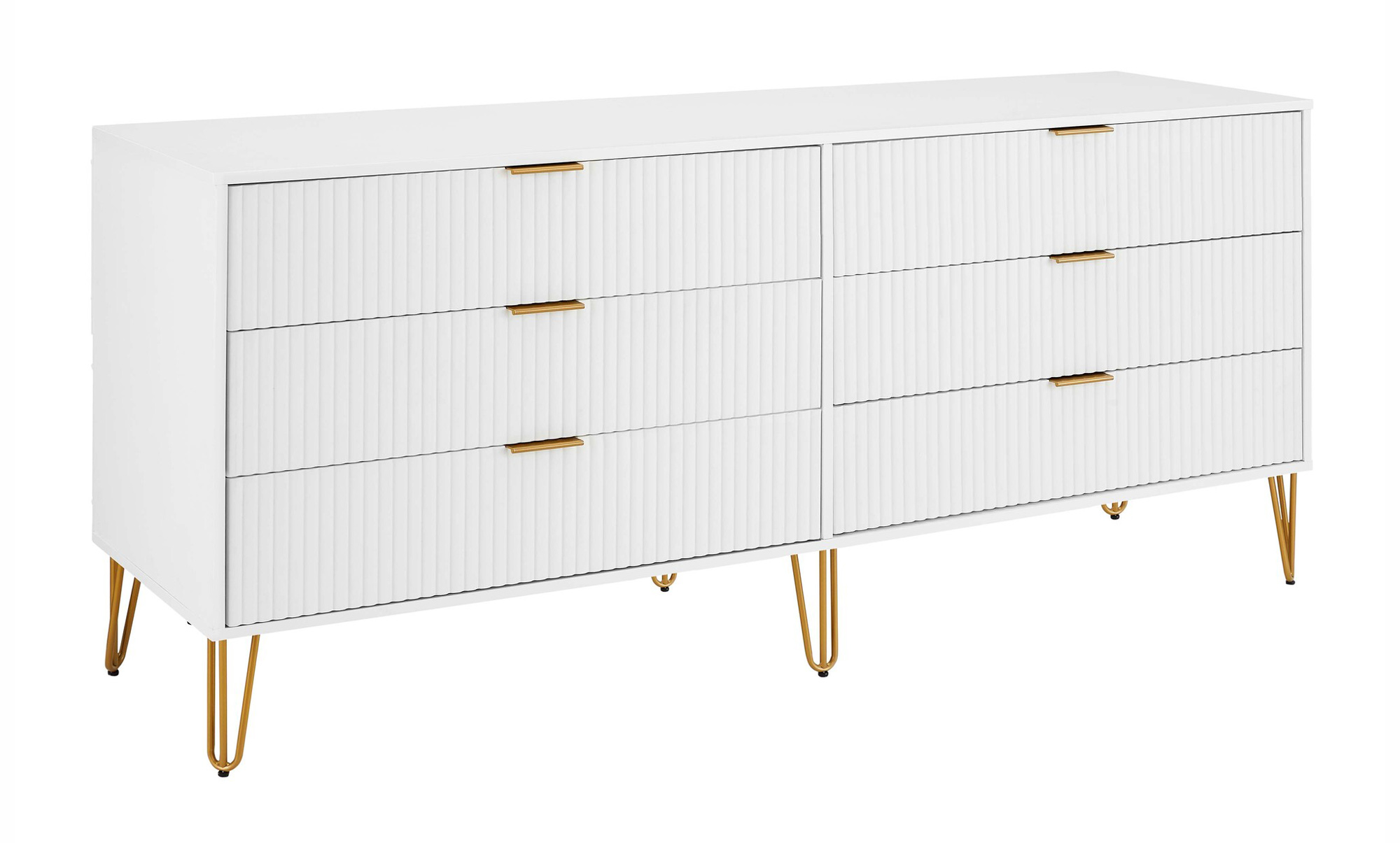 DUMBO 6-Drawer Low MDF Double Dresser
