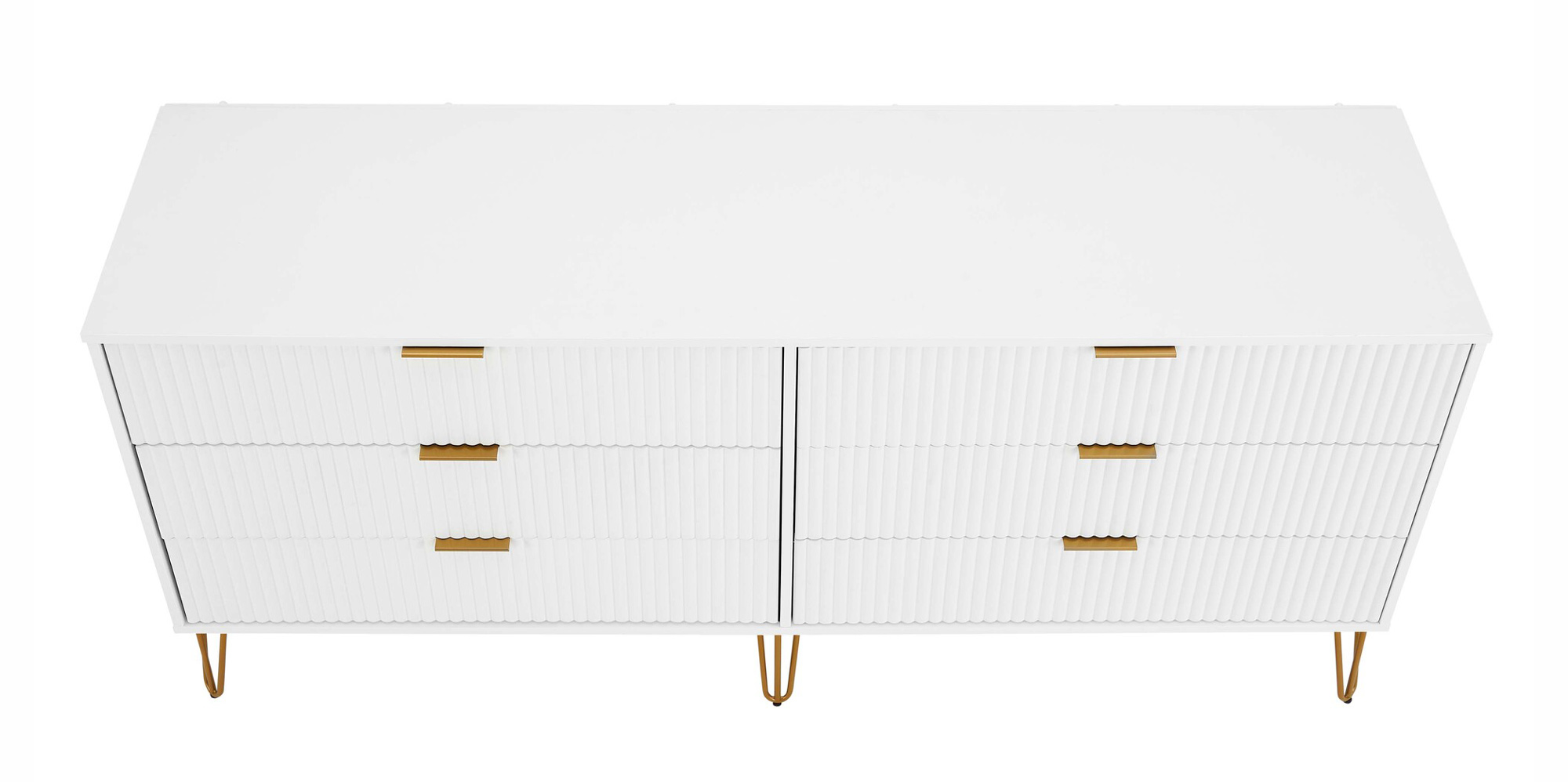 DUMBO 6-Drawer Low MDF Double Dresser