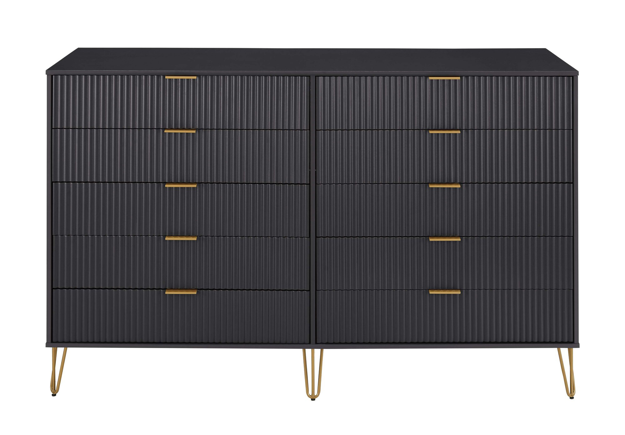 DUMBO 10-Drawer Tall MDF Double Dresser