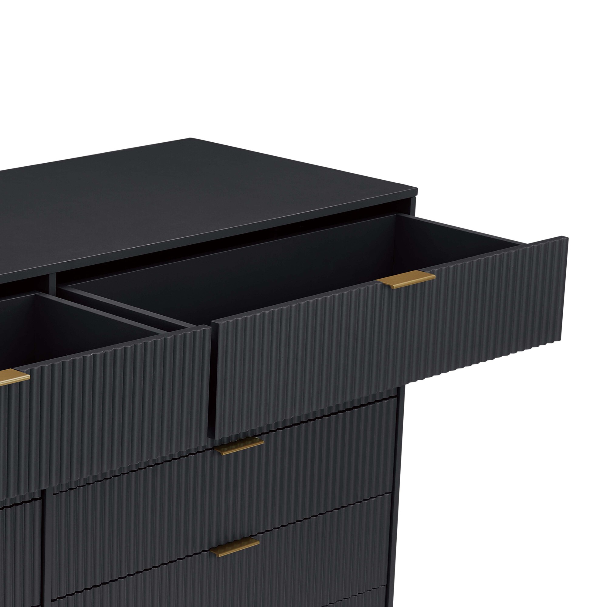 DUMBO 10-Drawer Tall MDF Double Dresser