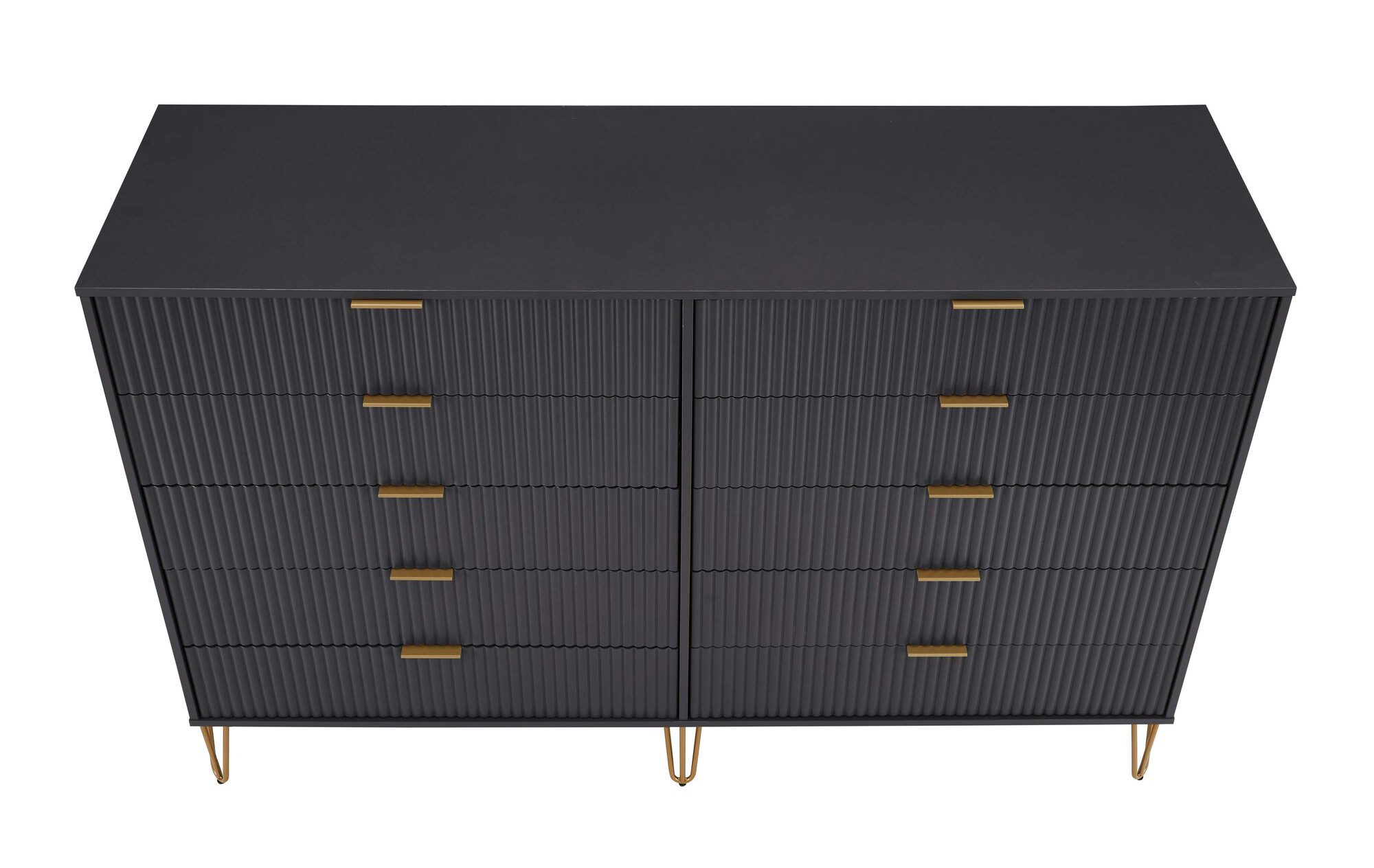 DUMBO 10-Drawer Tall MDF Double Dresser