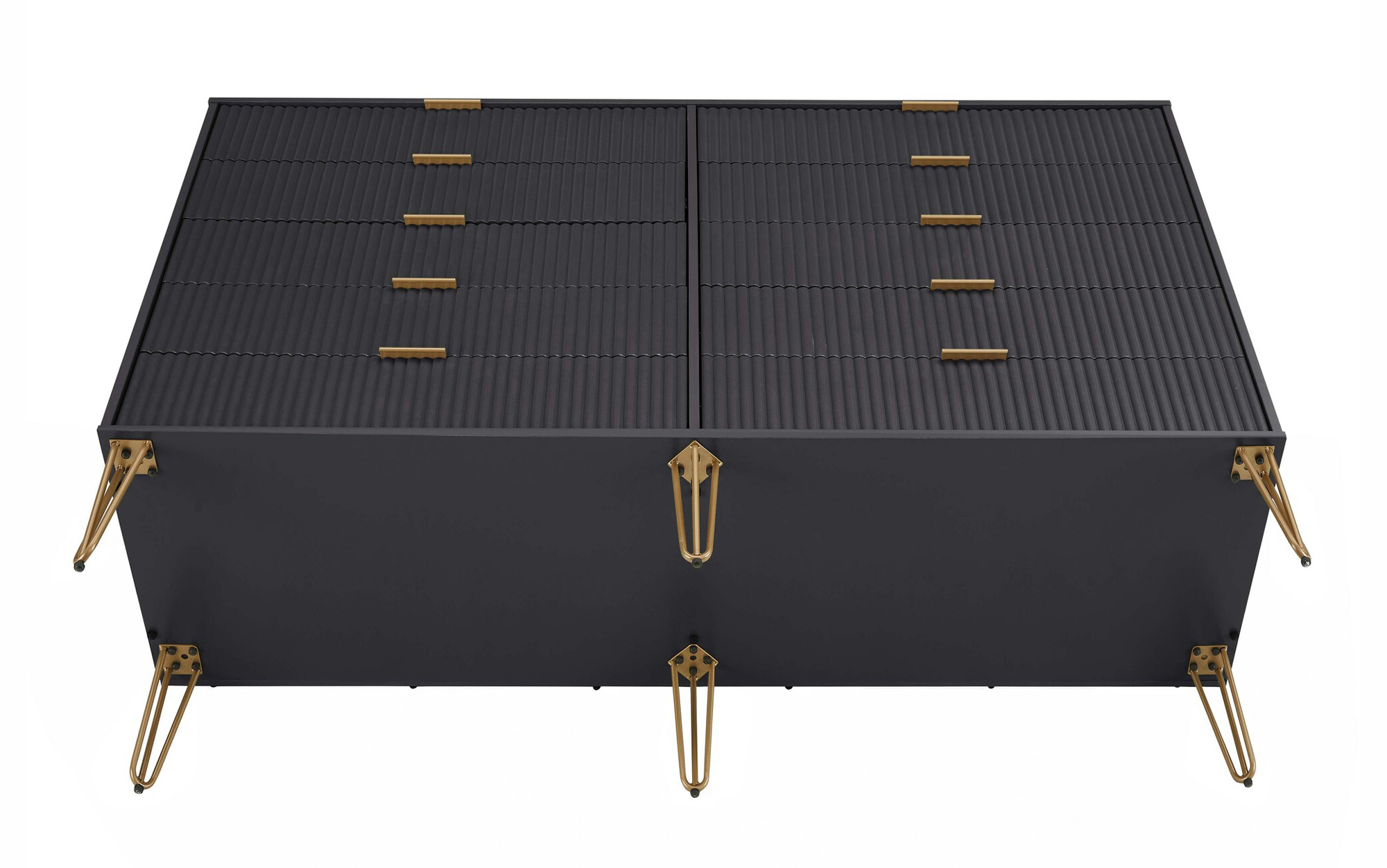 DUMBO 10-Drawer Tall MDF Double Dresser