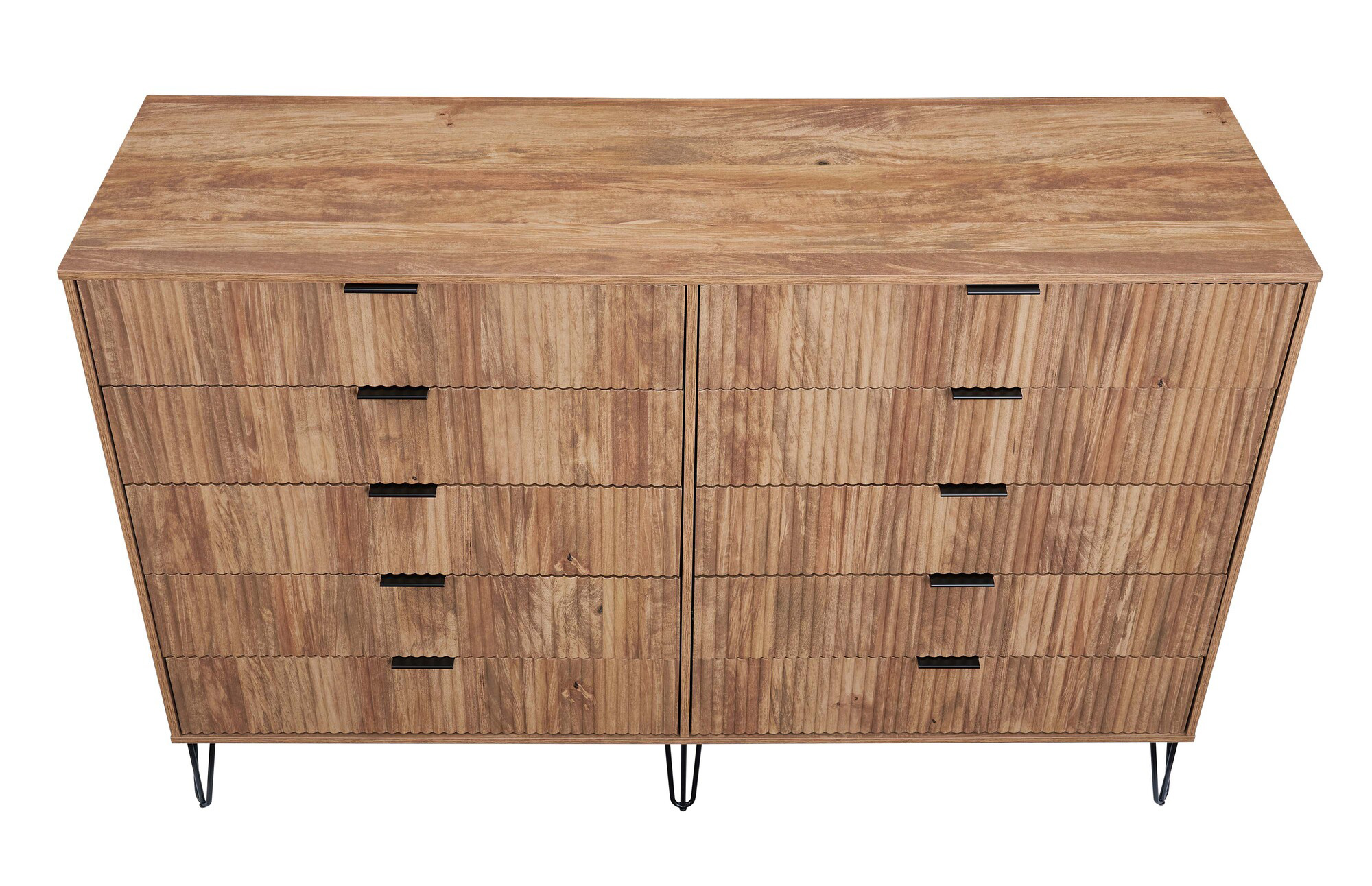 DUMBO 10-Drawer Tall MDF Double Dresser