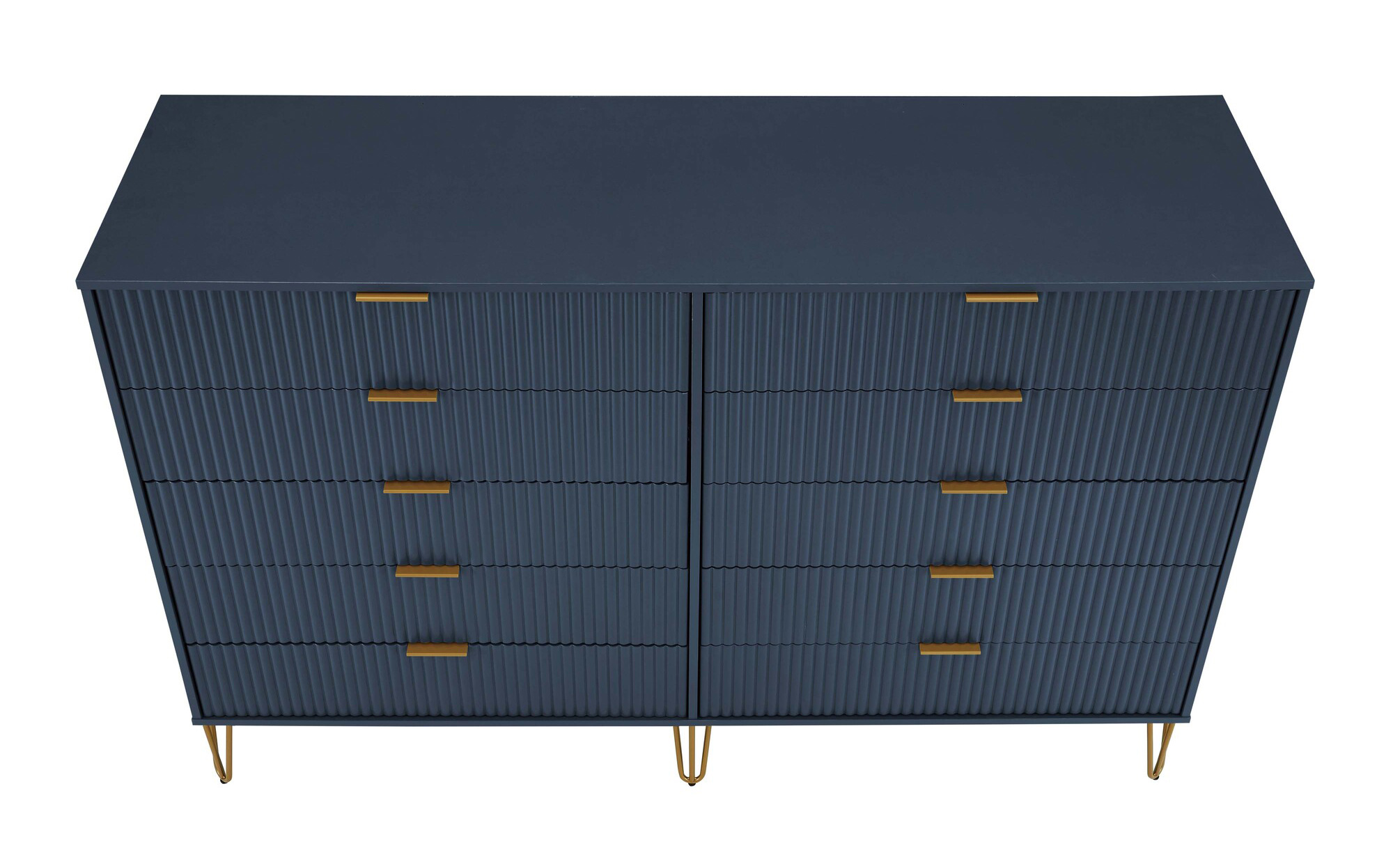 DUMBO 10-Drawer Tall MDF Double Dresser