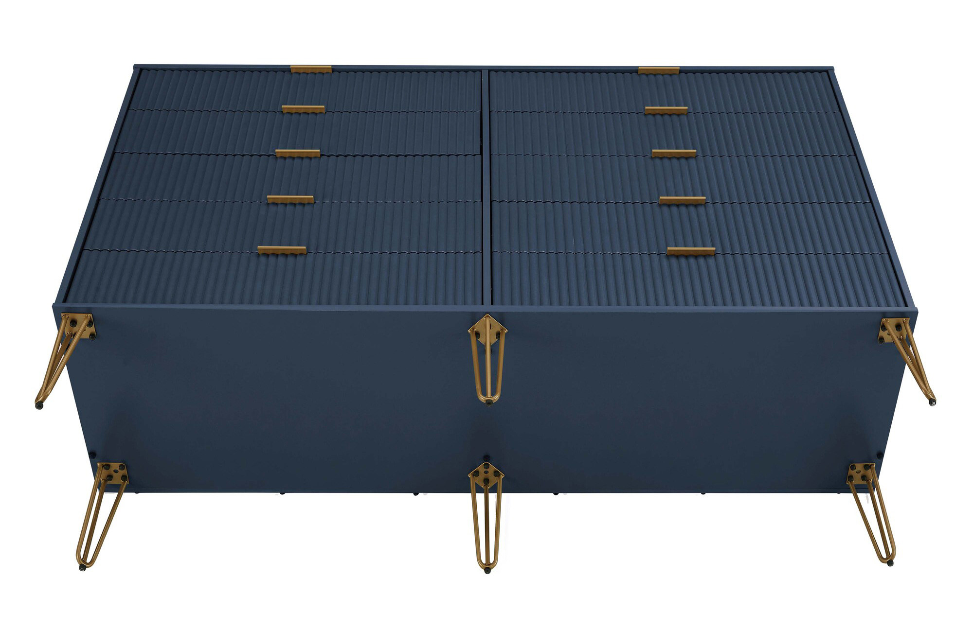 DUMBO 10-Drawer Tall MDF Double Dresser