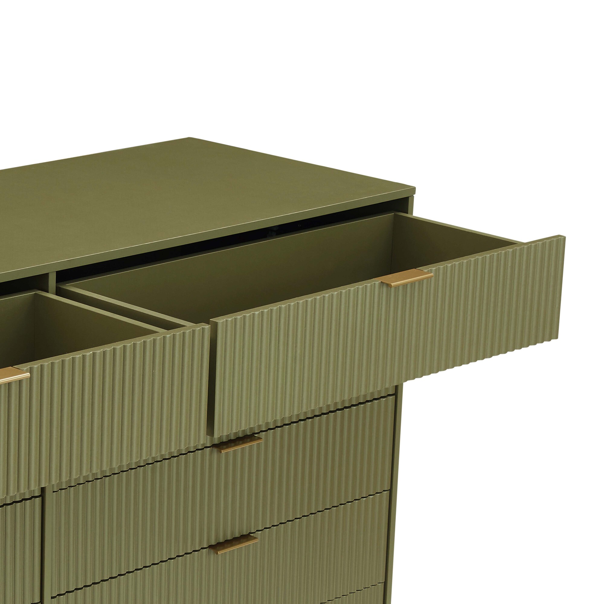 DUMBO 10-Drawer Tall MDF Double Dresser