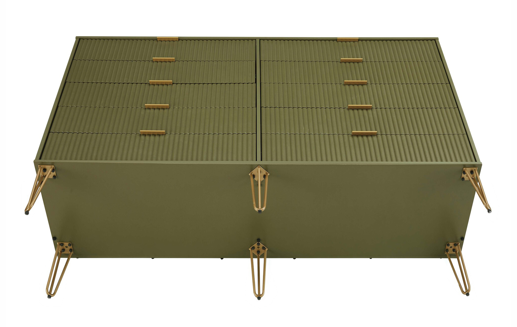 DUMBO 10-Drawer Tall MDF Double Dresser